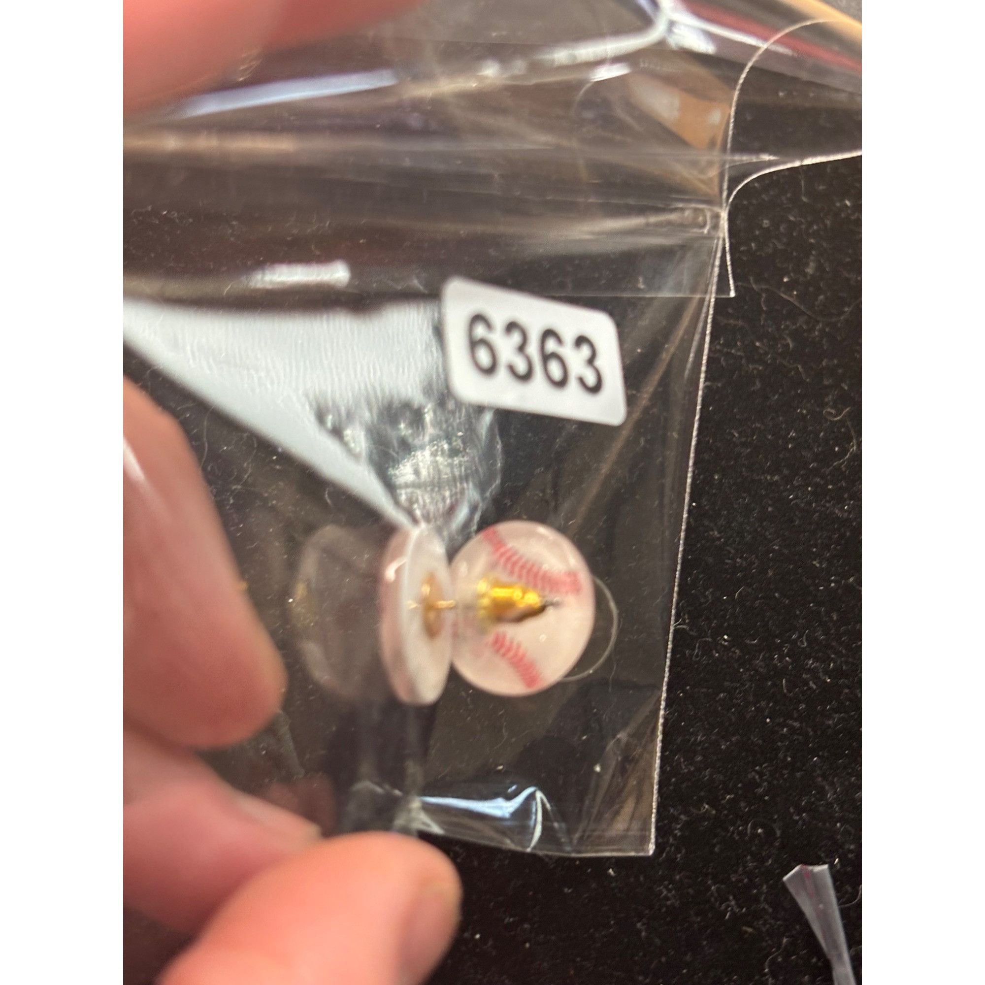 Other Baseball-Themed Resin Stud Earrings With Secure Gold-Tone Ba Size ONE SIZE - 6 Thumbnail