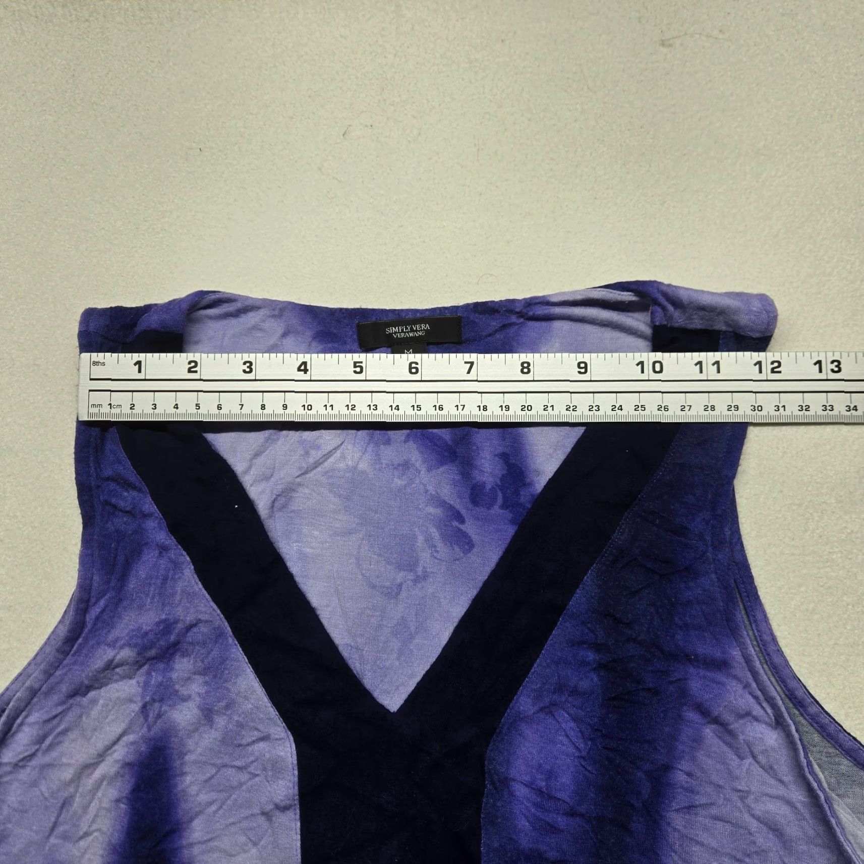 Vera Wang Vera Wang Dress Women's Midi Sleeveless V-Neck Blue Black Floral Pattern Lined M Adult Women's Dress Vera Wang Shirt? Size M / US 6-8 / IT 42-44 - 4 Thumbnail