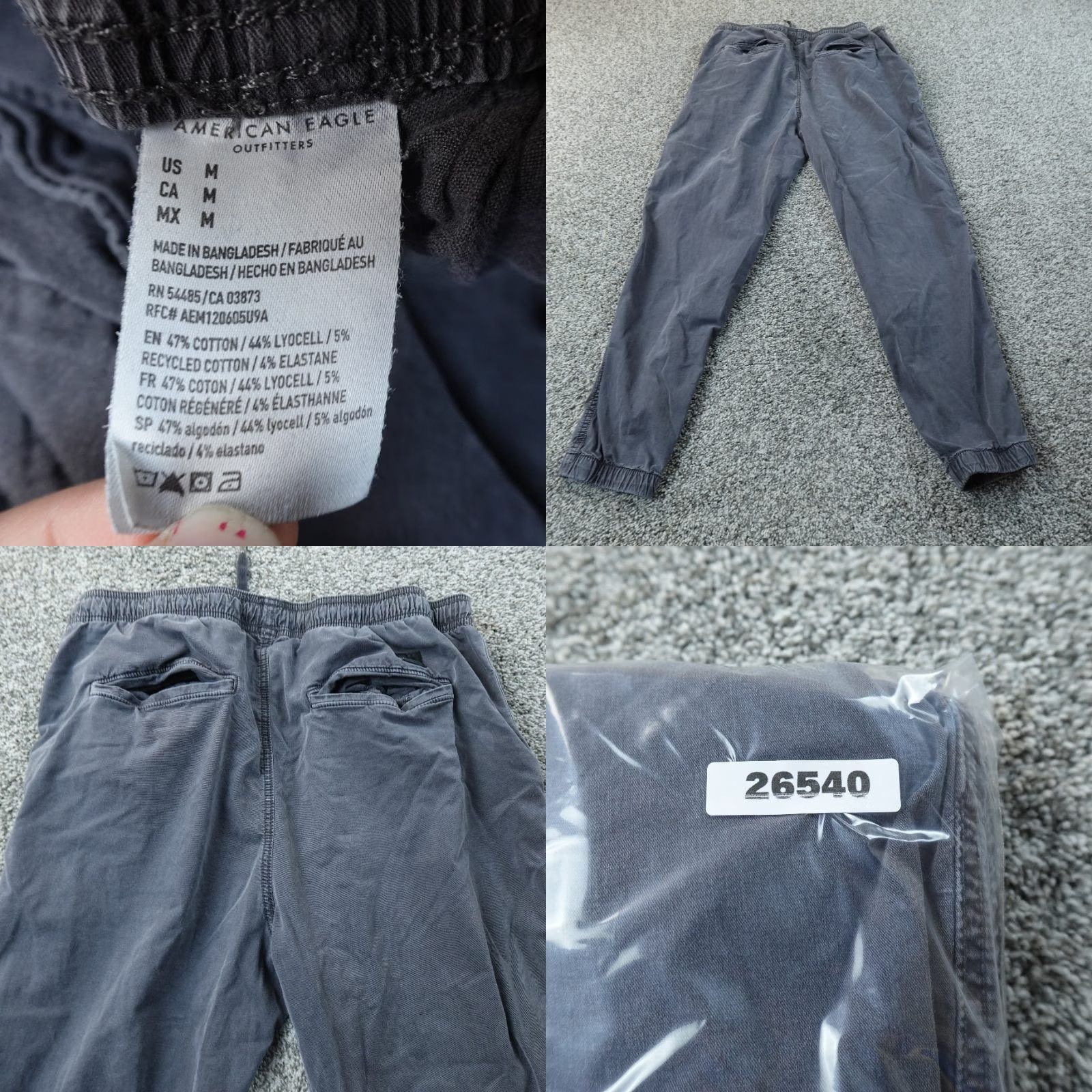 American Eagle Outfitters American Eagle Pants Mens M Gray Drawstring Jogger Tapered Athletic Flex Stretch Size US 31 - 8 Thumbnail