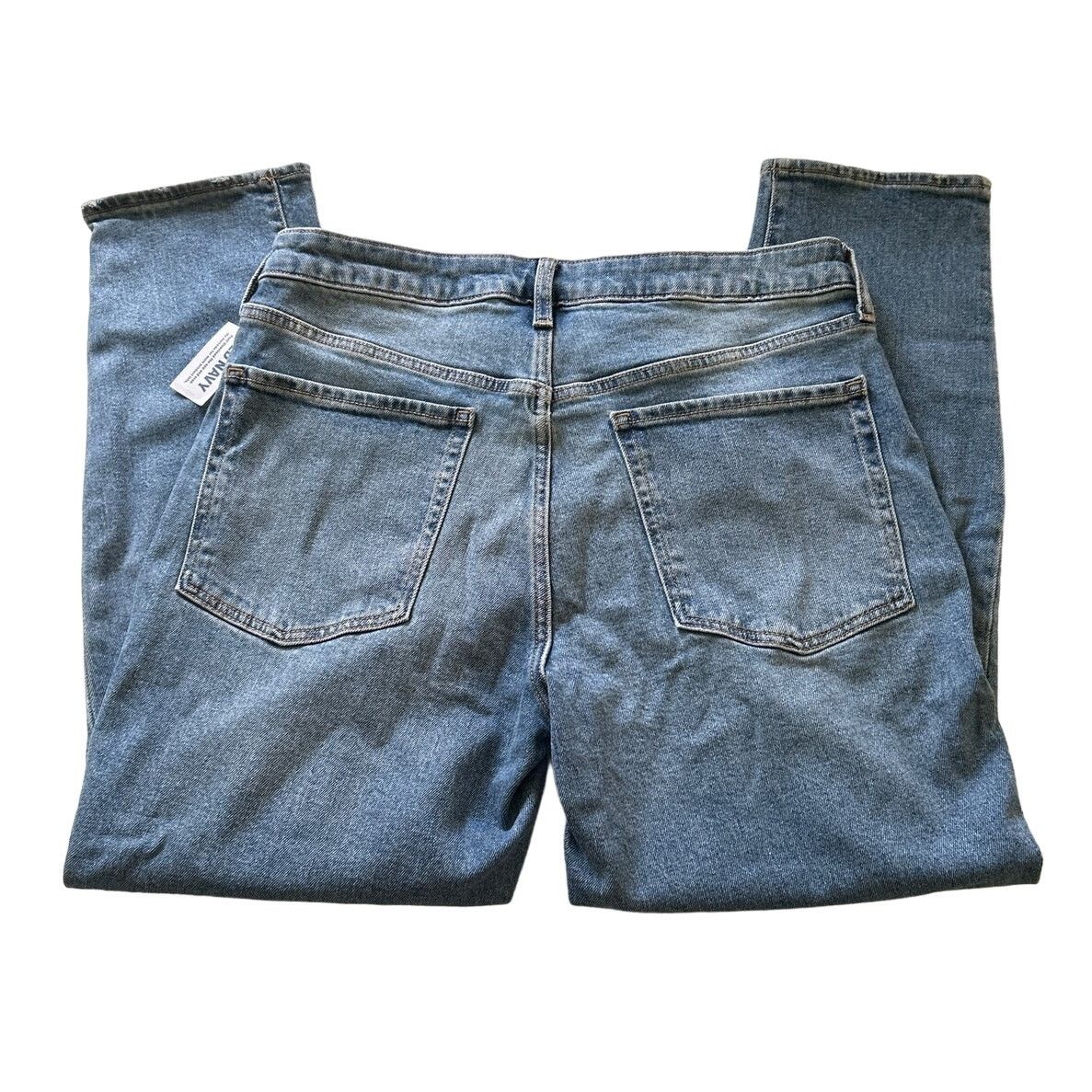 Old Navy Old Navy Womens Blue High Rise O G Straight Jeans 12 Size 34" / US 12 / IT 48 - 4 Thumbnail