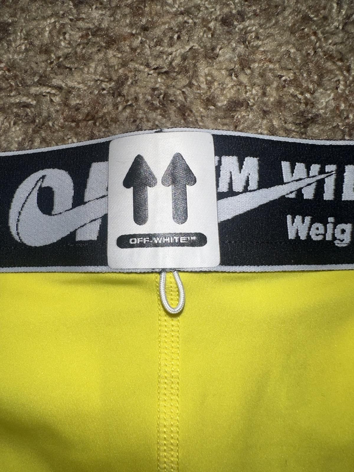 Nike OFF-WHITE x Nike Women's Training Shorts Opti Yellow Size 25" / US 0 / IT 36 - 7 Thumbnail