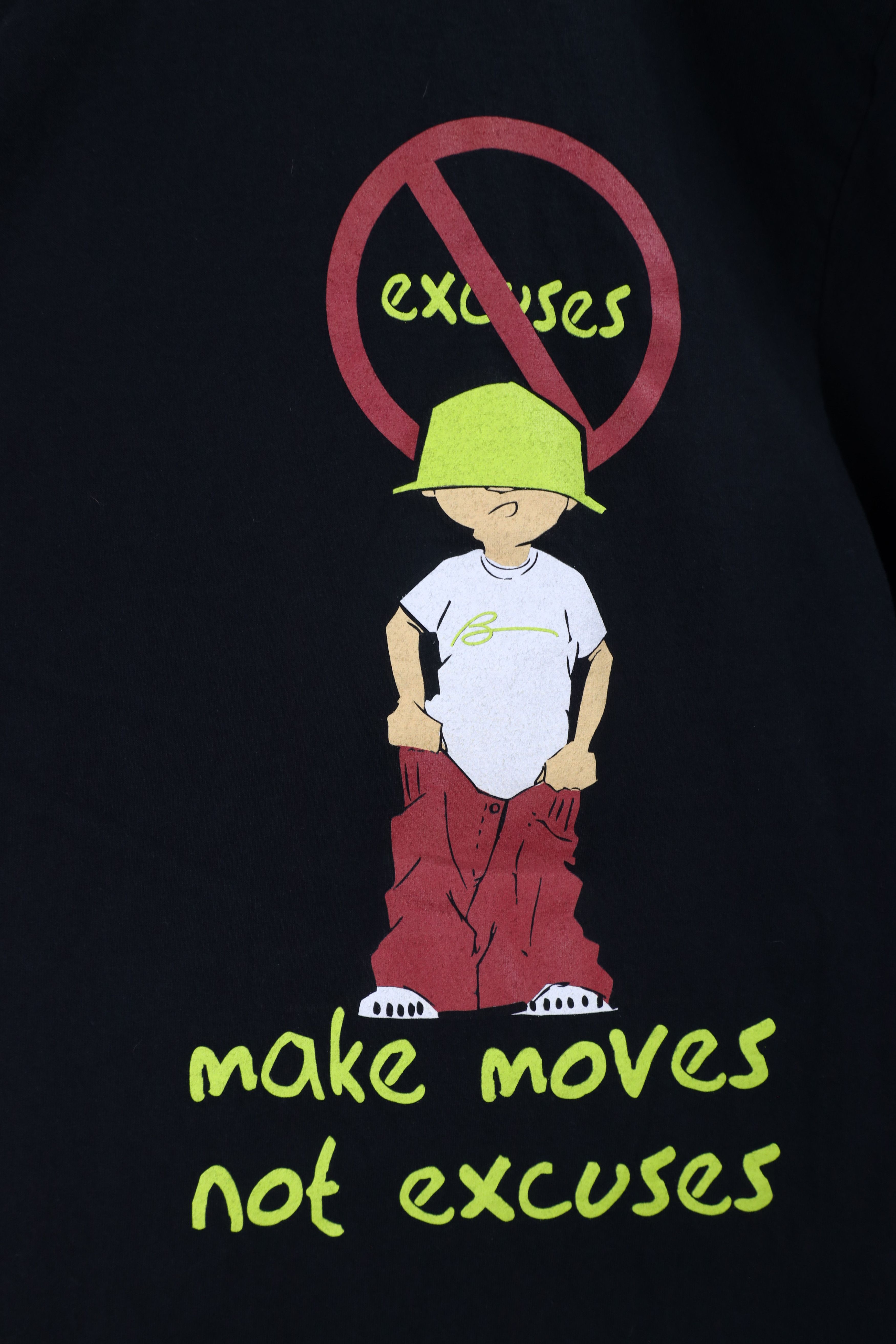 Vintage Vintage 90s Y2K Streetwear Make Moves Not Excuses T-Shirt Size US XXL / EU 58 / 5 - 4 Thumbnail
