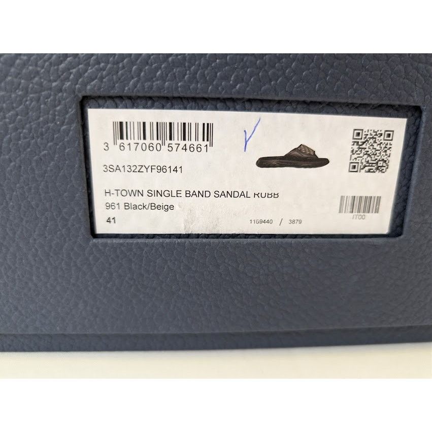 Dior o1rshd1 H-Town Single Band Slipper Sandal in Black / Beige Size US 8 / EU 41 - 24 Thumbnail