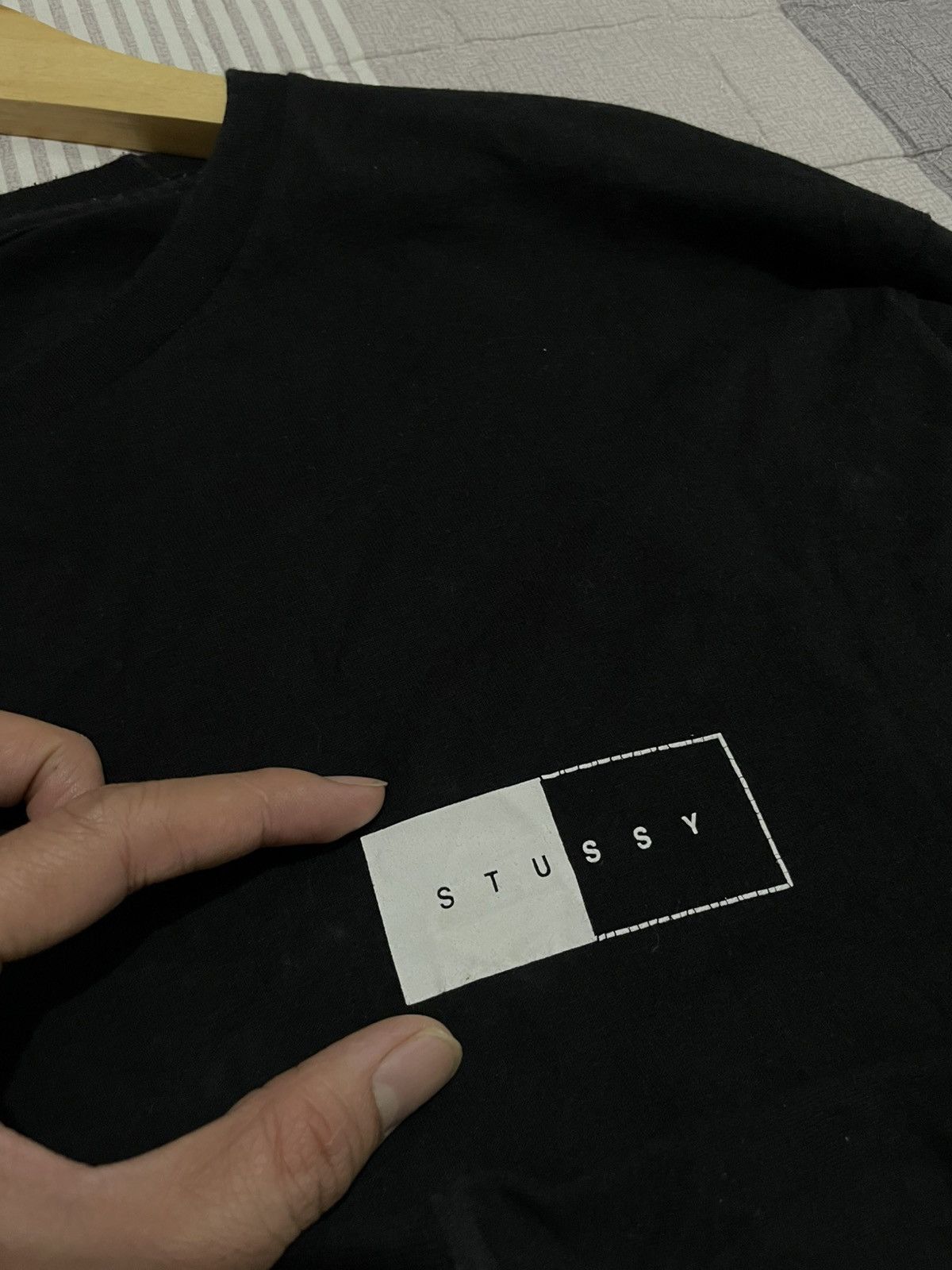 Stussy Stussy lS black big logo Size US XL / EU 56 / 4 - 9 Thumbnail