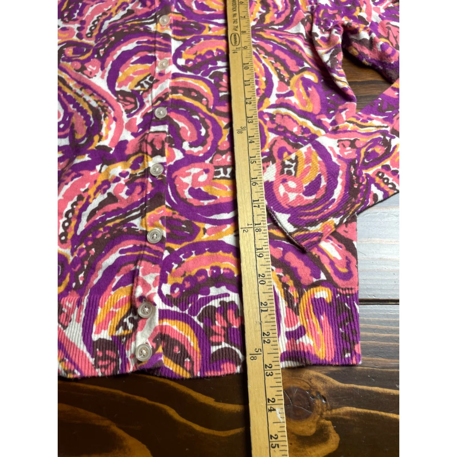Merona Merona Cardigan Sweater Womens XL Pink Brown Purple - Casual, Regular Fit, Long Sleeve Size XL / US 12-14 / IT 48-50 - 6 Thumbnail