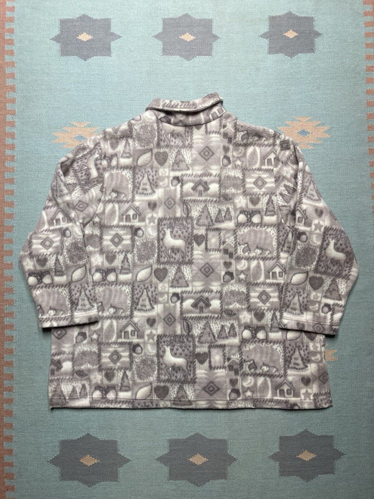 Vintage teddi fleece jacket cardigan hearts acorns cottage womens XL Size XL / US 12-14 / IT 48-50 - 4 Thumbnail