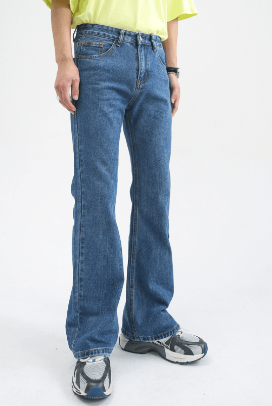 Japanese Brand Japanese retro all-match slim wide-leg flared washed jeans Size US 32 / EU 48 - 3 Thumbnail