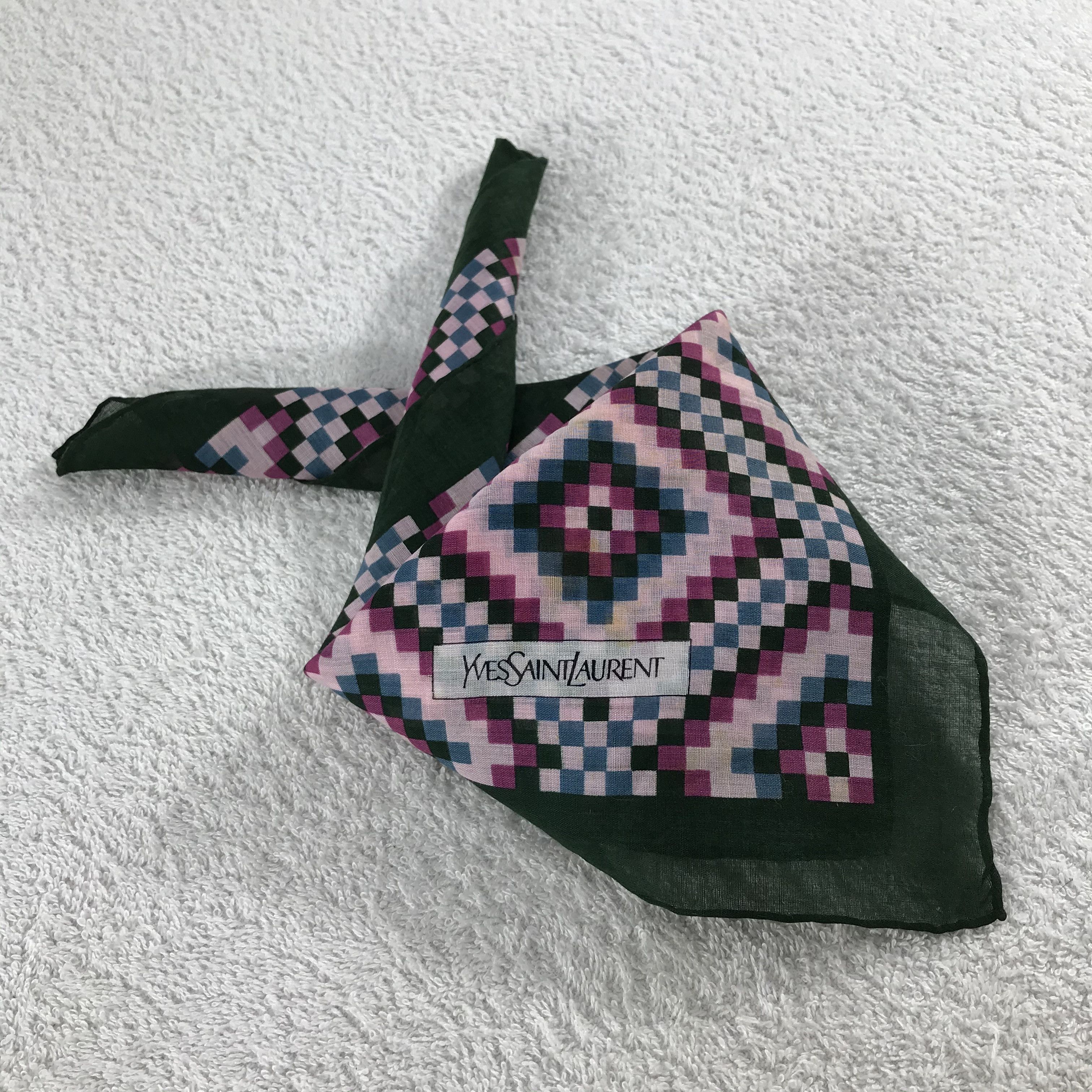Vintage × Yves Saint Laurent Yves Saint Laurent Bandana / Handkerchief /Neckerchief -S205 Size ONE SIZE - 4 Thumbnail