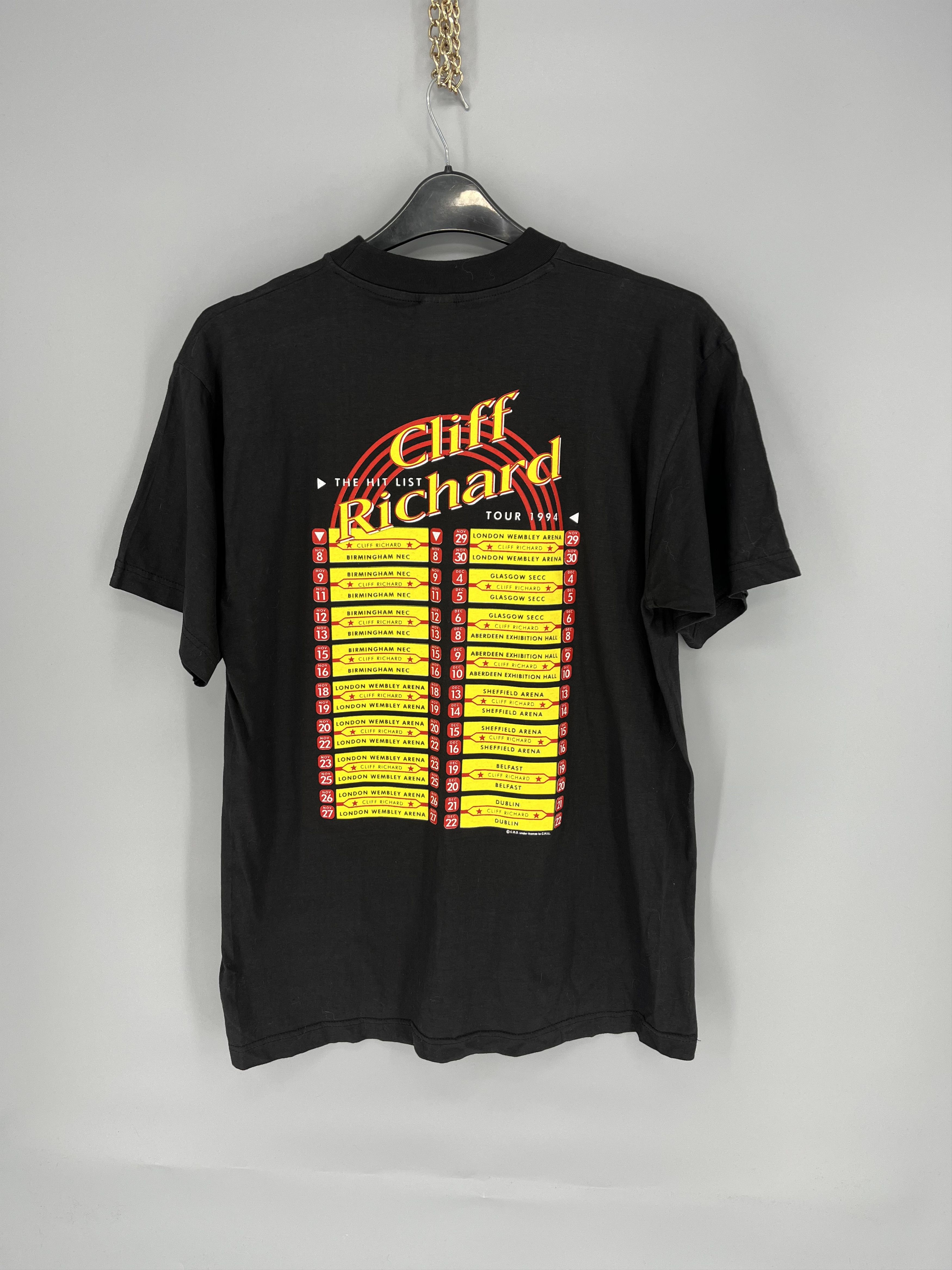 Band Tees Vintage 1994 CLIFF RICHARD Band Tour Rock T-shirt Streetwear Size US L / EU 52-54 / 3 - 11 Thumbnail