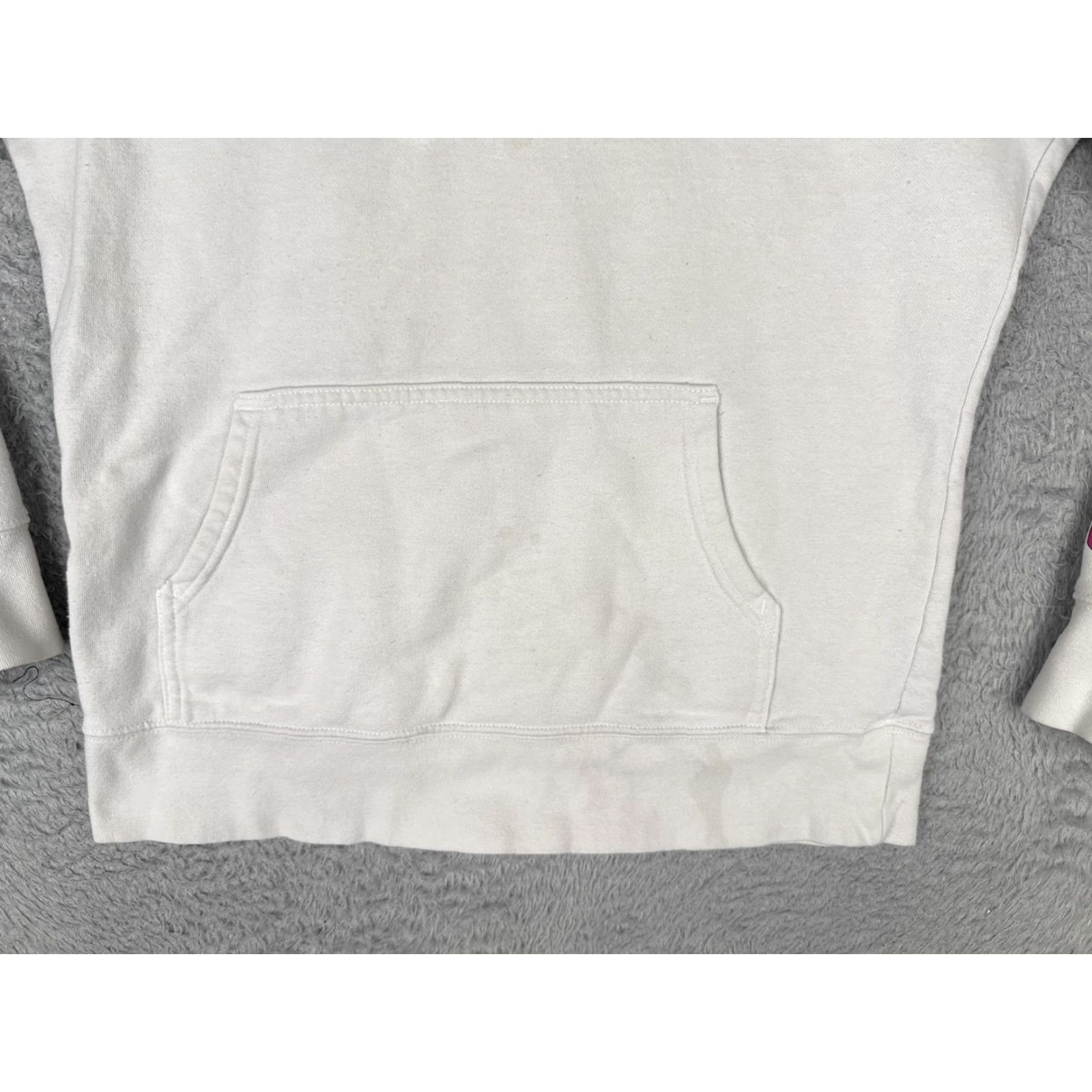 The North Face The North Face Hoodie Sweatshirt Womens M White Pink Ribbon Breast Cancer Logo Kangaroo Pocket Pullover Crew Neck Fleece Casual Size M / US 6-8 / IT 42-44 - 5 Thumbnail