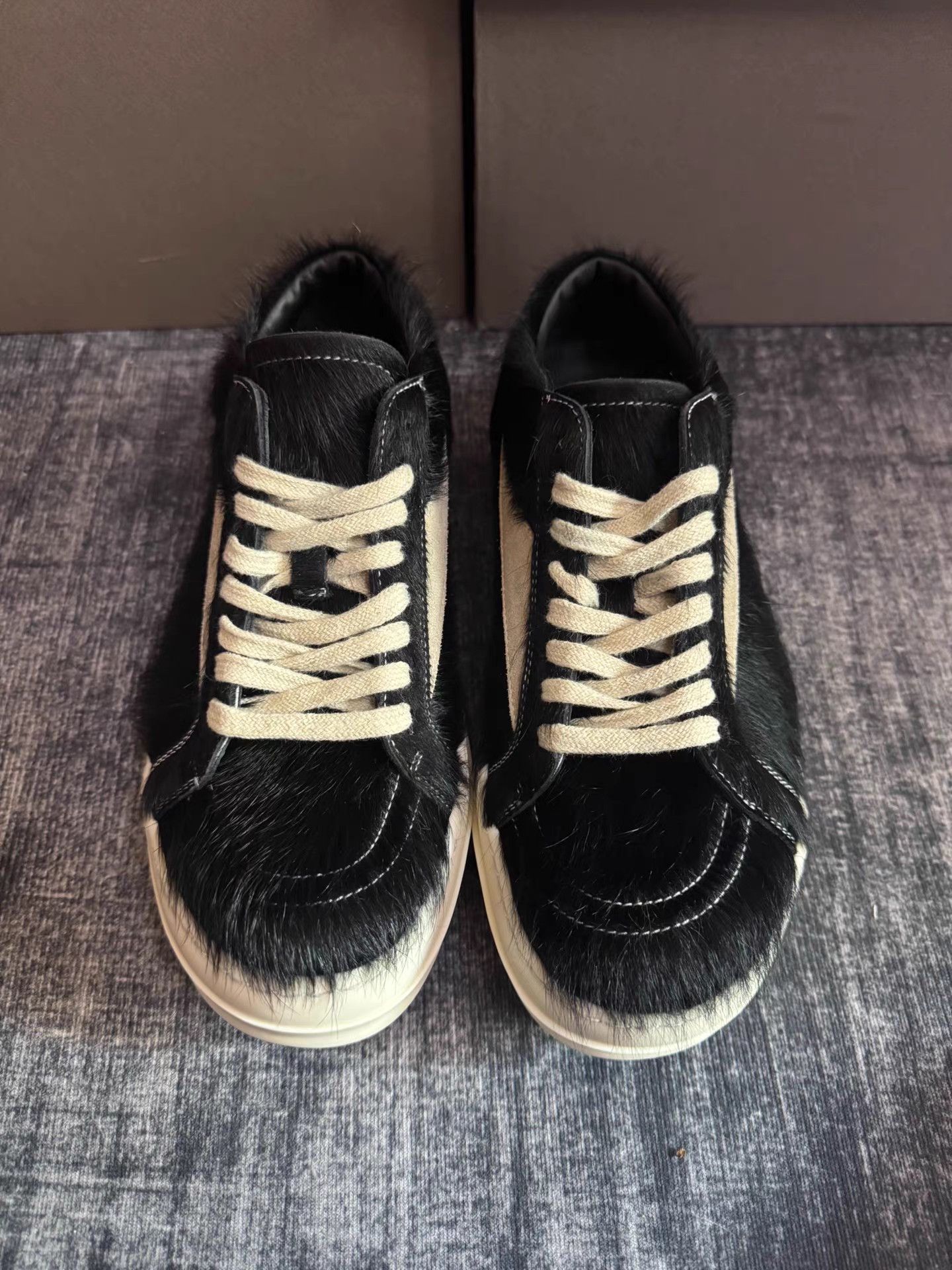 Rick Owens Rick Owens Main Line Black Pony Hair Geobasket Size US 7 / EU 40 - 1 Thumbnail