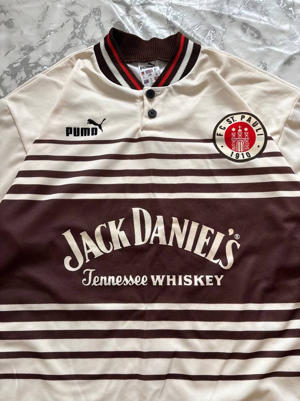 Puma St Pauli Germany Puma 1998-1999 Soccer Jersey Vintage Size US L / EU 52-54 / 3 - 3 Thumbnail