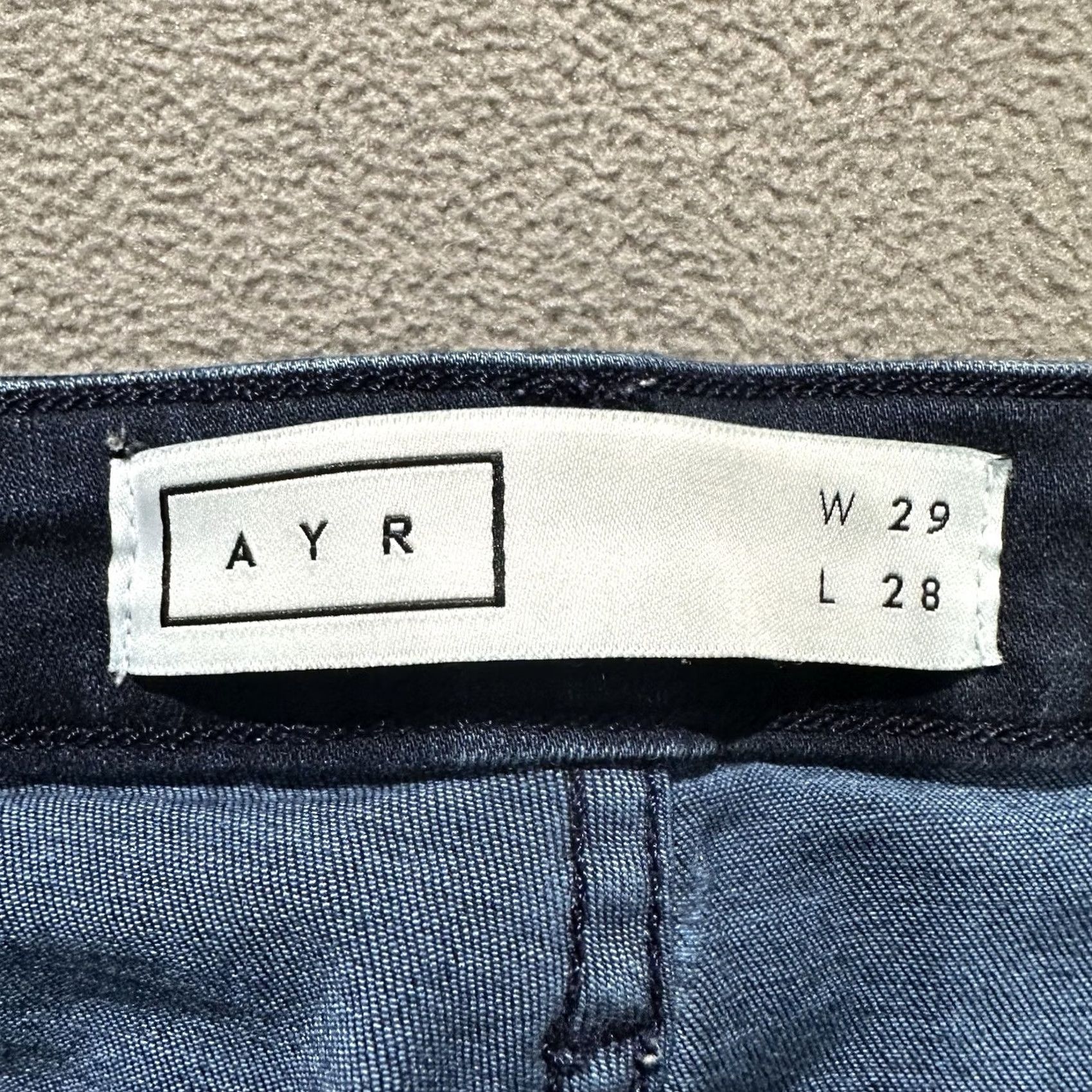 AYR Ayr Jeans Womens High Rise Skinny Stretch Dark Wash Blue 29x28 (26x27.5) Casual Size 29" - 7 Thumbnail