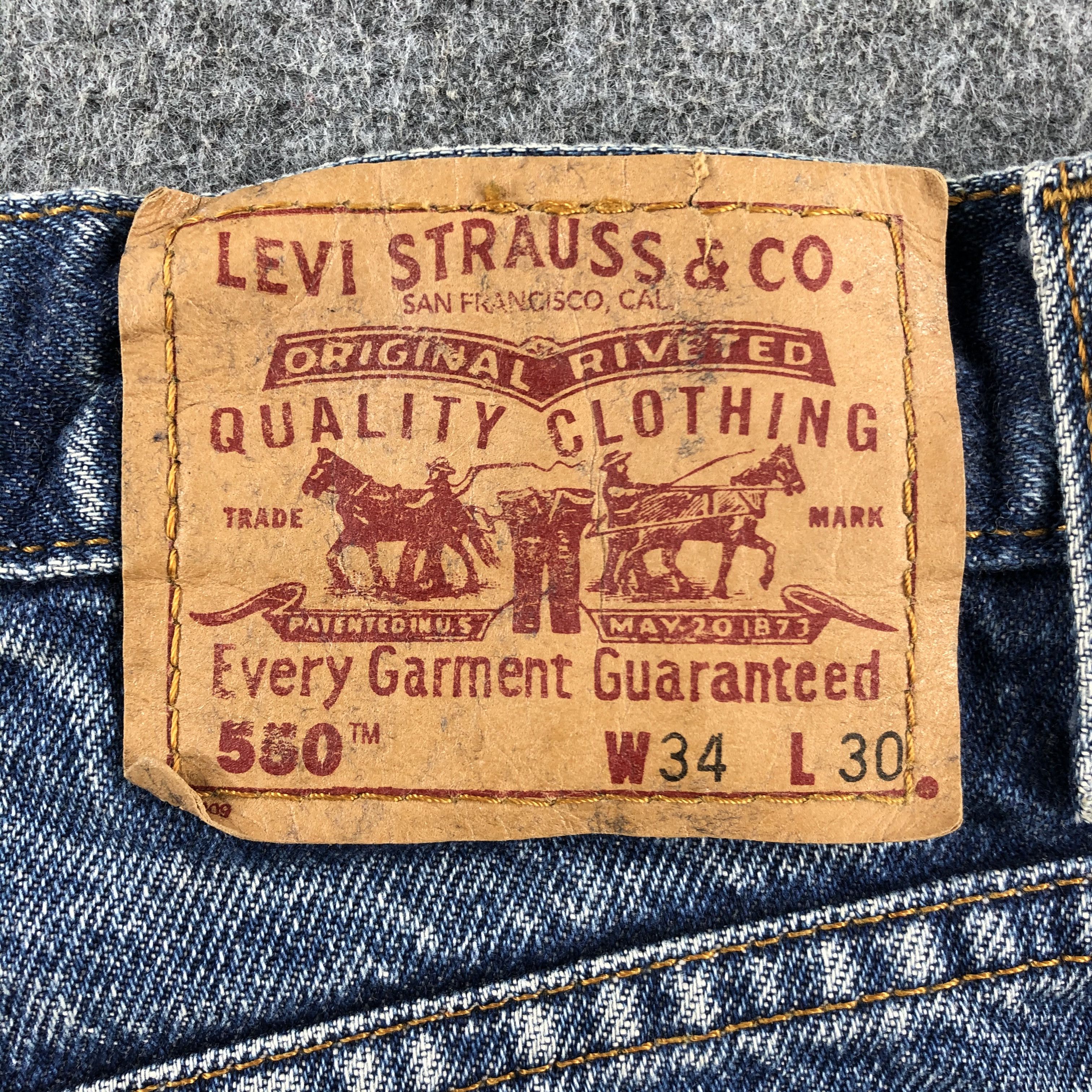 Levi's 90s Vintage Blue Wash Levis 550 Jeans-J2545 Size US 34 / EU 50 - 5 Thumbnail