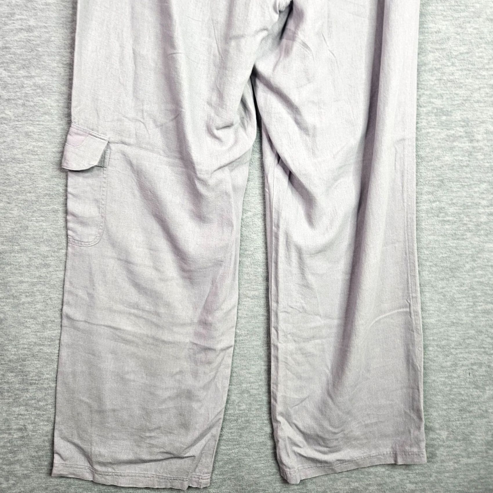 Soft Surroundings Soft Surroundings Cargo Linen Pants Beige Size TM Tall M Women Relaxed Cargo Pants Linen Beige M Tall Women Size 32" / US 10 / IT 46 - 4 Thumbnail