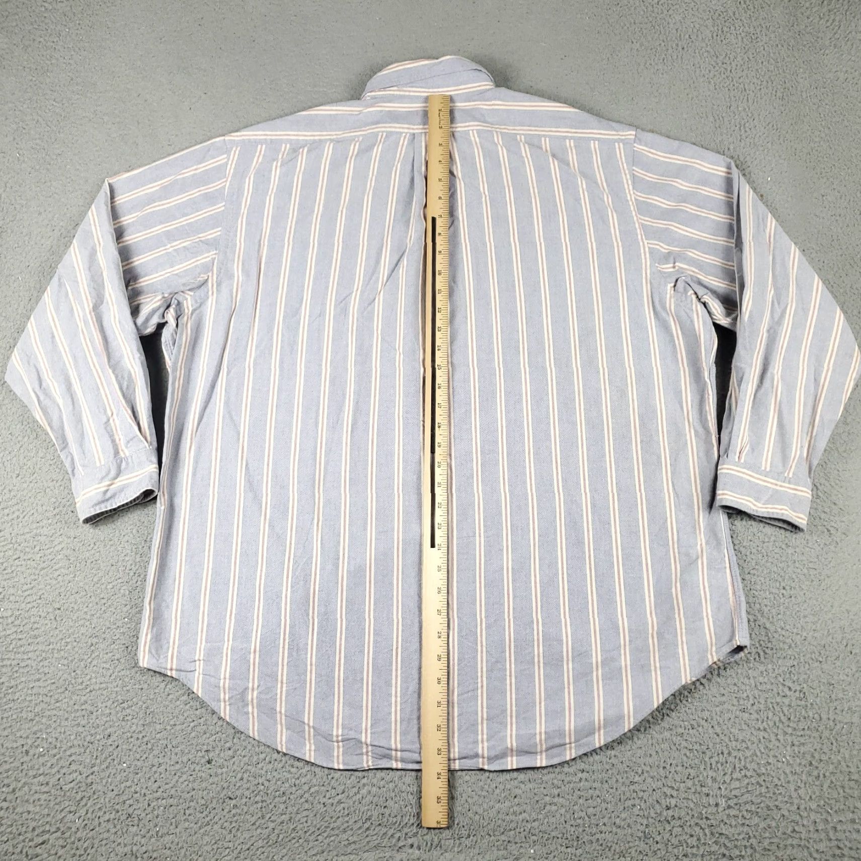 Ralph Lauren Ralph Lauren Shirt Mens 17.5 Blue Striped Pony Dress Button Up Long Sleeve Classic Casual Workwear 17.5 Navy Blue Mens Size 46R - 6 Thumbnail