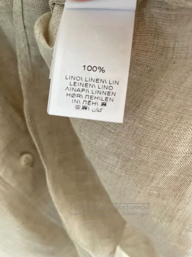 Brunello Cucinelli Brunello Cucinelli Loose linen shirt with sequin collar Size L / US 10 / IT 46 - 5 Thumbnail