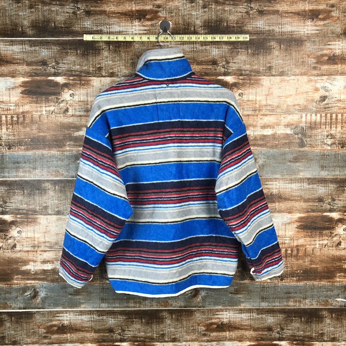 Ellesse × Homespun Knitwear Ellesse Blue fleece stripe Knitwear #A2402 Size US M / EU 48-50 / 2 - 12 Thumbnail