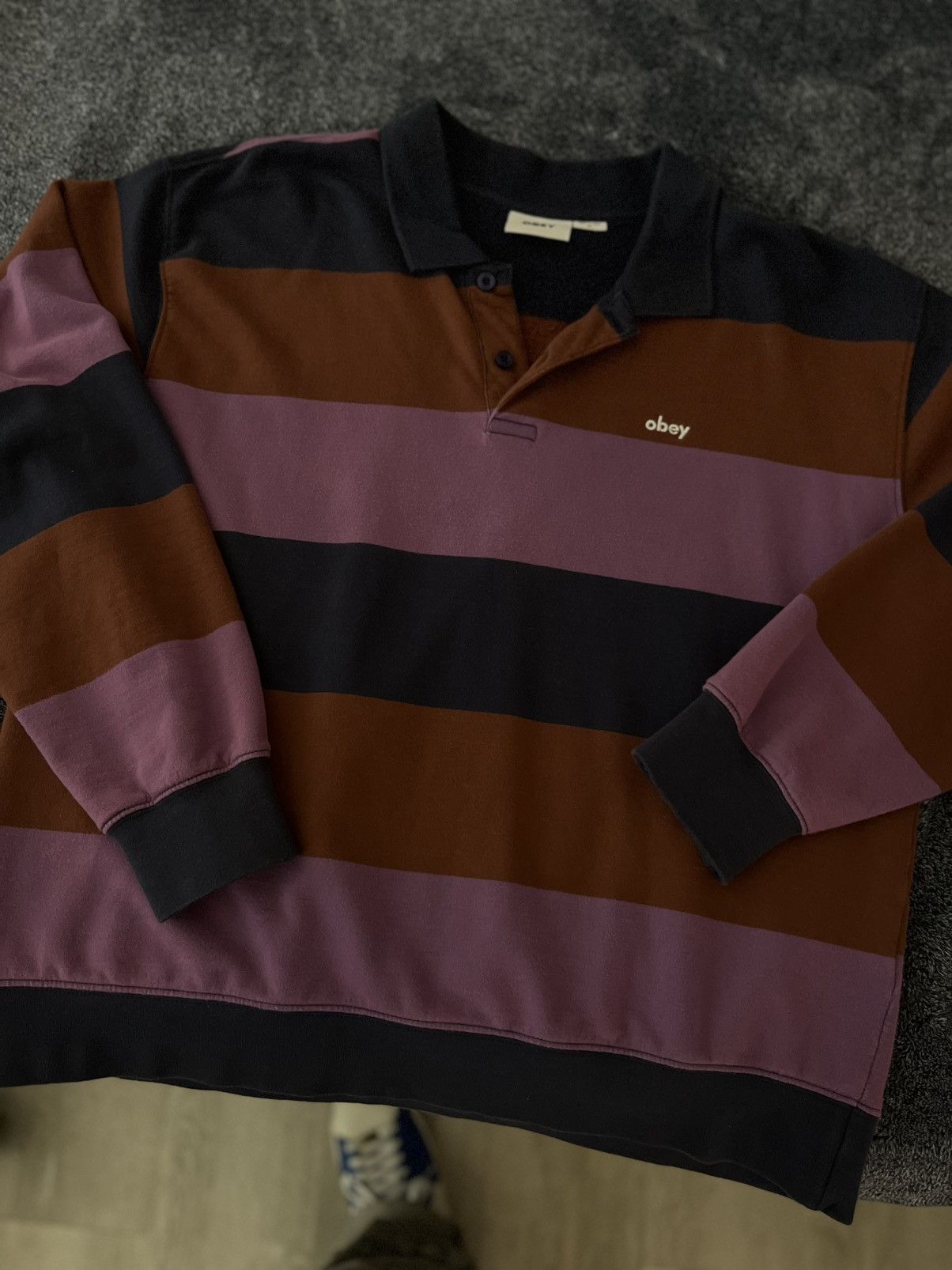 Obey Obey Polo Long Sleeve Size US M / EU 48-50 / 2 - 2 Thumbnail