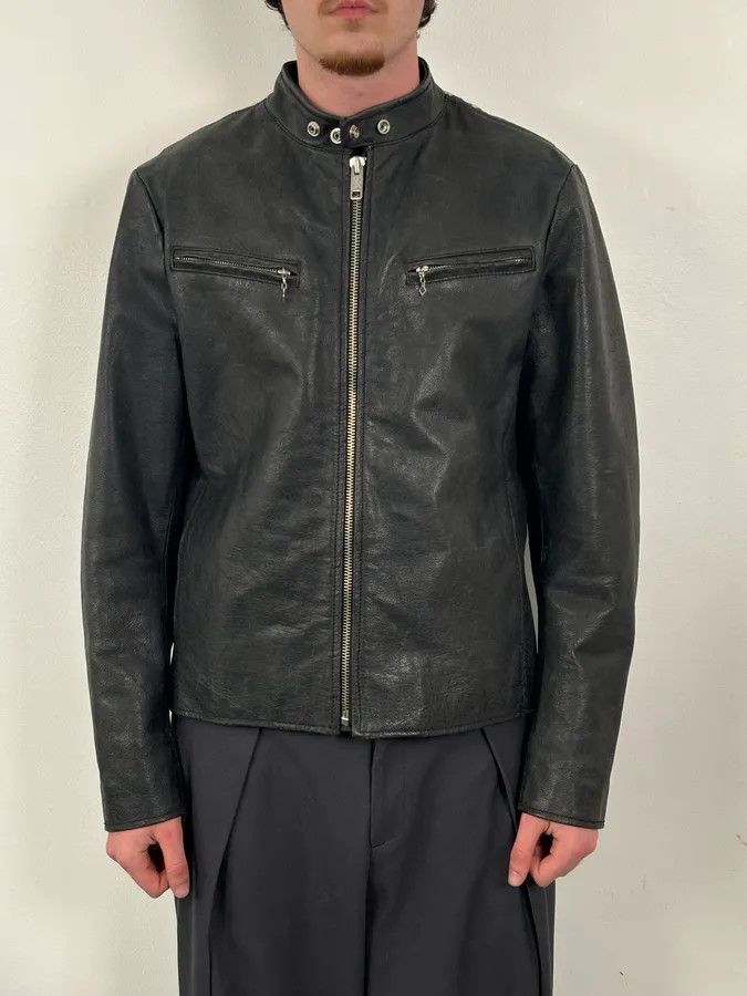Polo Ralph Lauren 2010s Ralph Lauren Black Buffalo Leather American Flag Biker Jacket Size US L / EU 52-54 / 3 - 3 Thumbnail