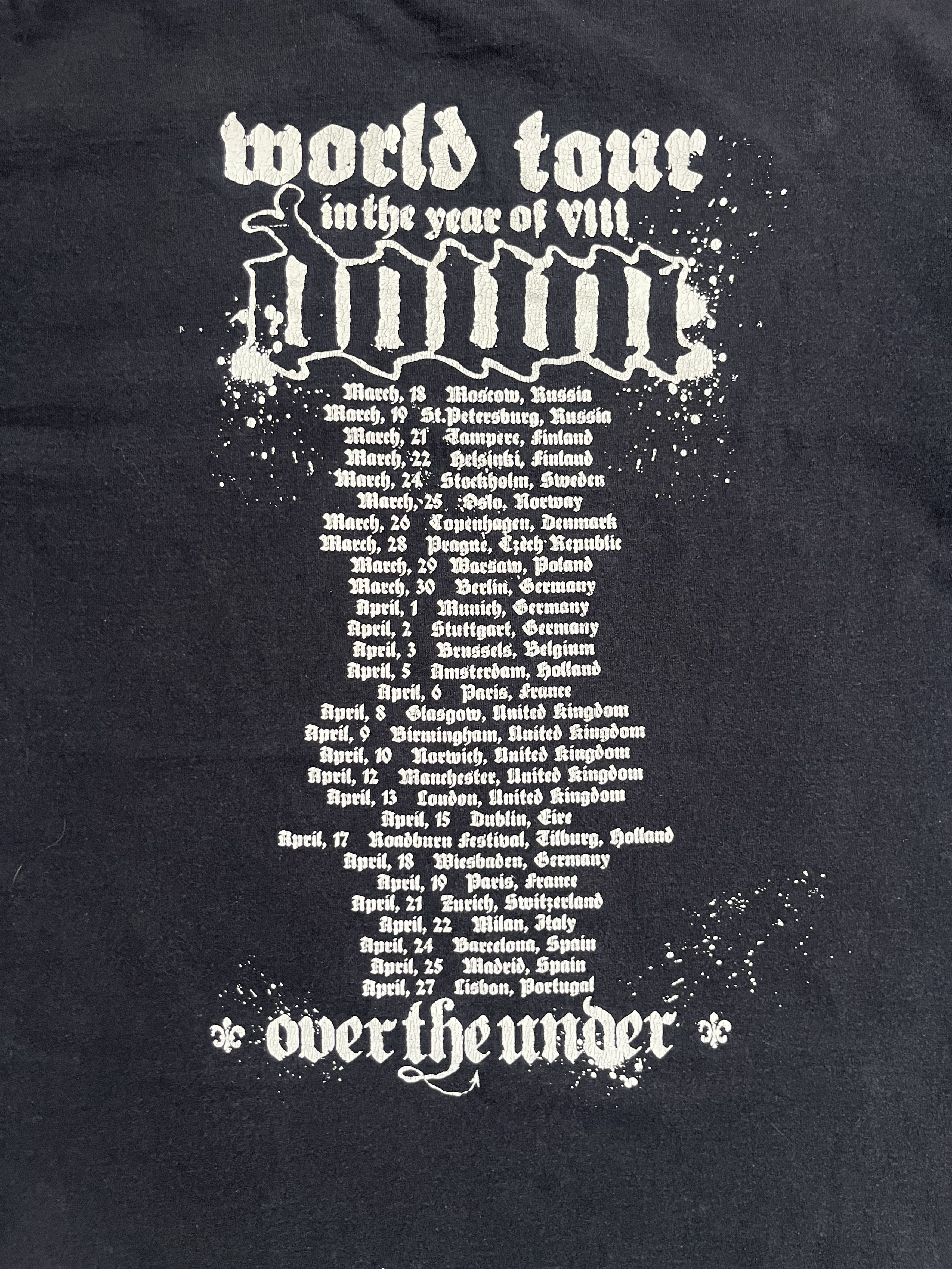 Band Tees Vintage Down T Shirt Black Band World Tour Tee 2008 NOLA Size US M / EU 48-50 / 2 - 10 Thumbnail