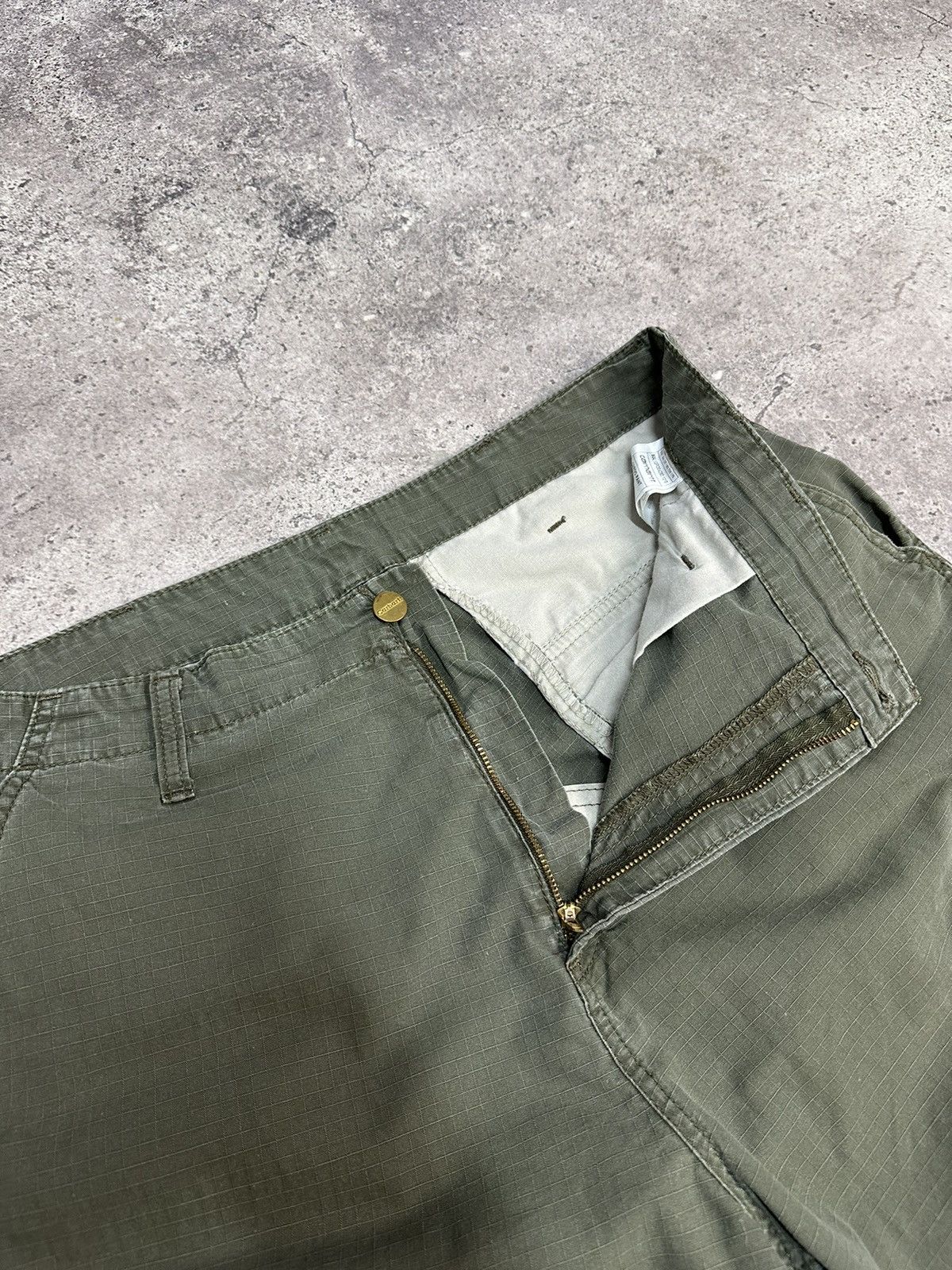Carhartt × Vintage Vintage Carhartt Cargo Distressed Pants Faded Khaki Y2K Size US 32 / EU 48 - 7 Thumbnail