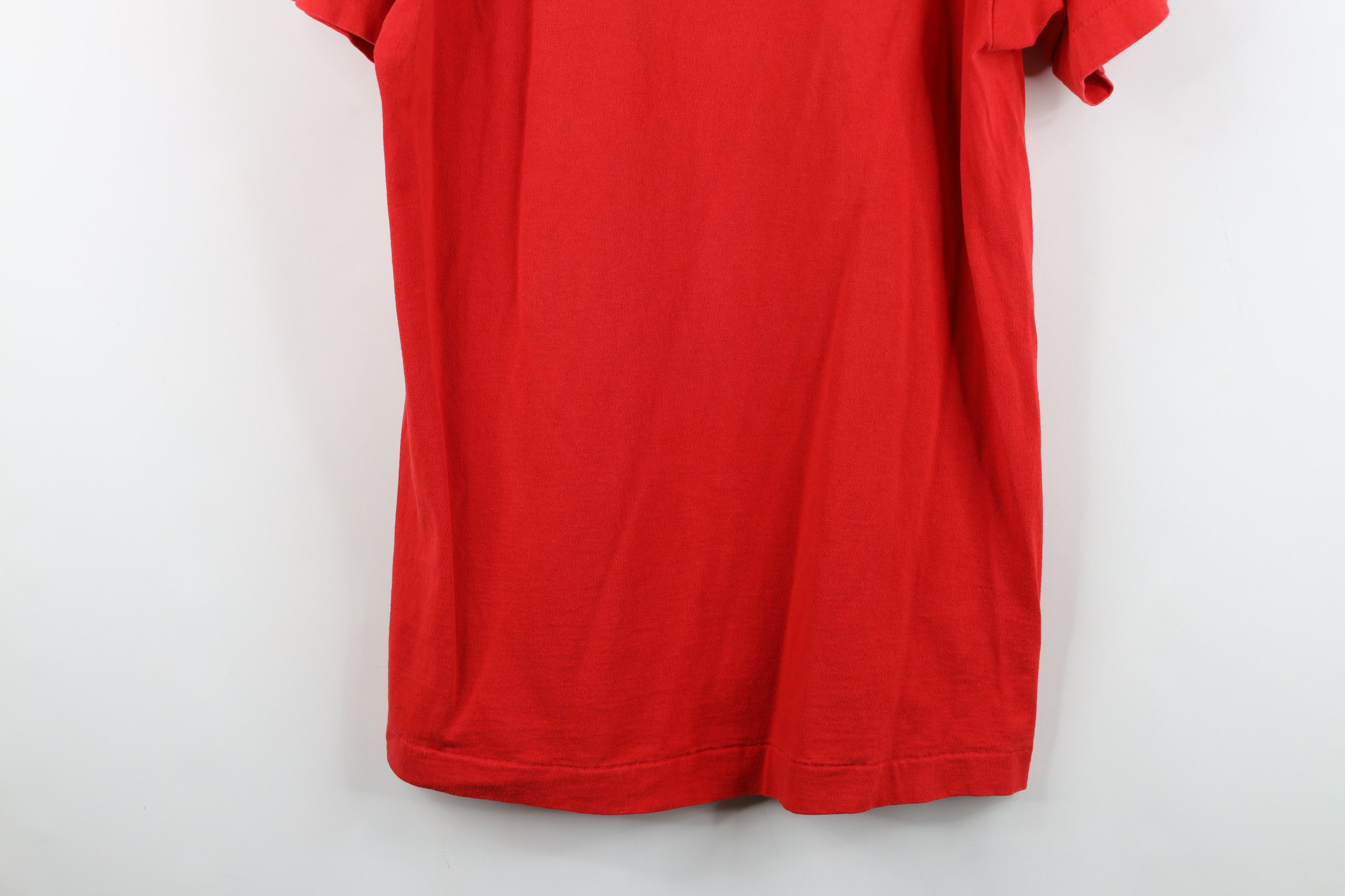 Vintage Vintage 90s Streetwear Short Sleeve T-Shirt Red Cotton USA Size US L / EU 52-54 / 3 - 3 Thumbnail