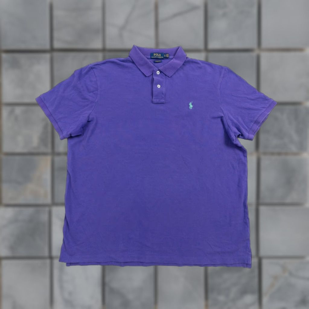 Polo Ralph Lauren VINTAGE Polo Ralph Lauren Shirt Mens XLarge Purple Short Sleeve Classic Fit Preppy Pony Size US L / EU 52-54 / 3 - 1 Thumbnail