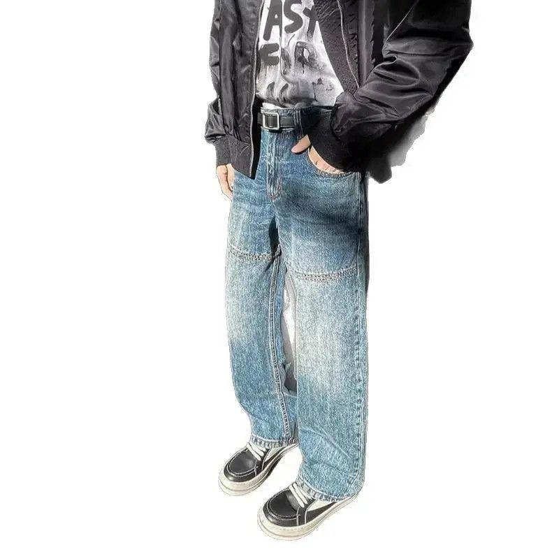 Japanese Brand Retro loose straight leg wide leg slightly flared jeans Size US 32 / EU 48 - 5 Thumbnail