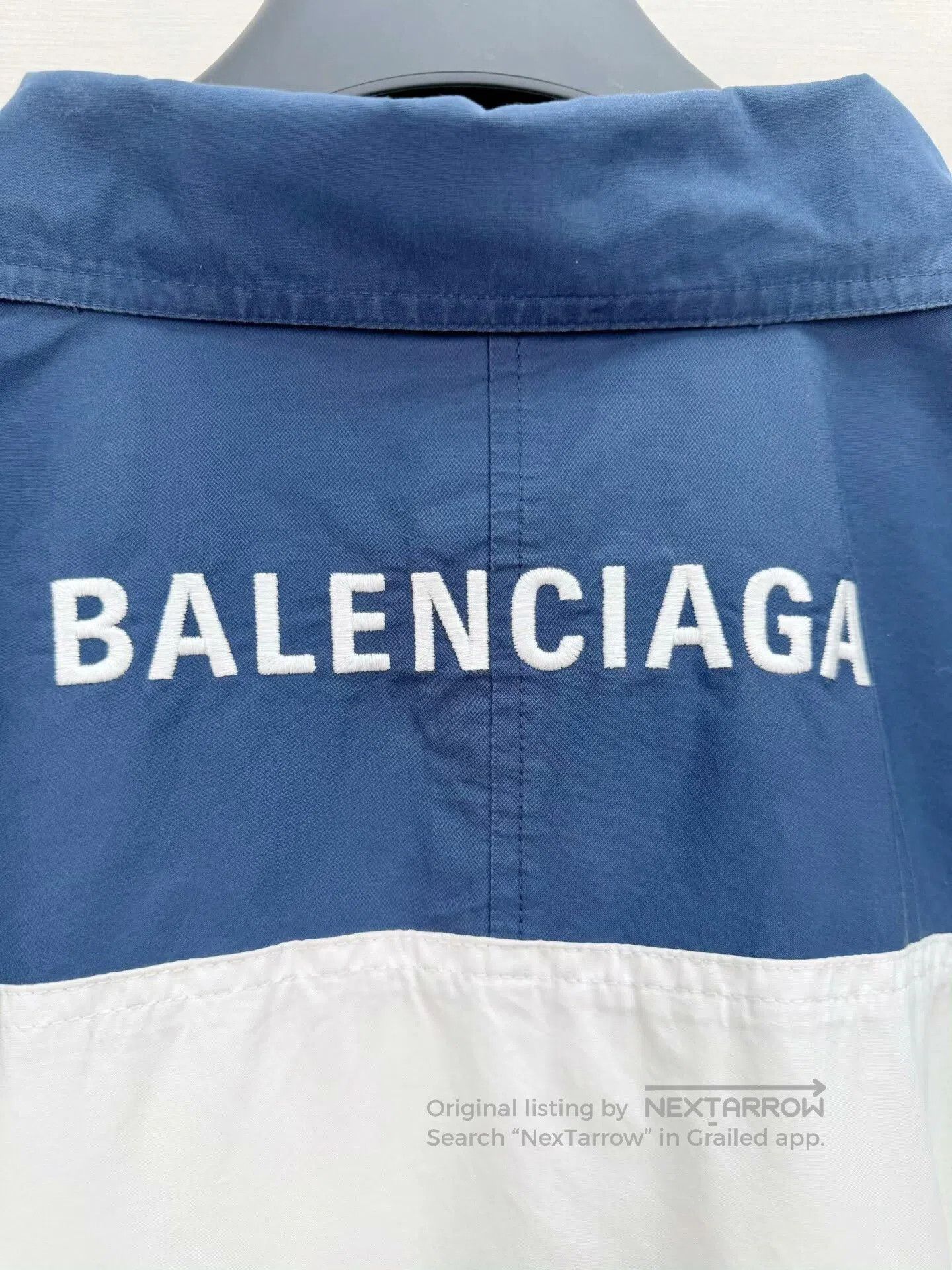 Balenciaga Balenciaga Blue White Windbreaker Jacket. Size US L / EU 52-54 / 3 - 8 Thumbnail