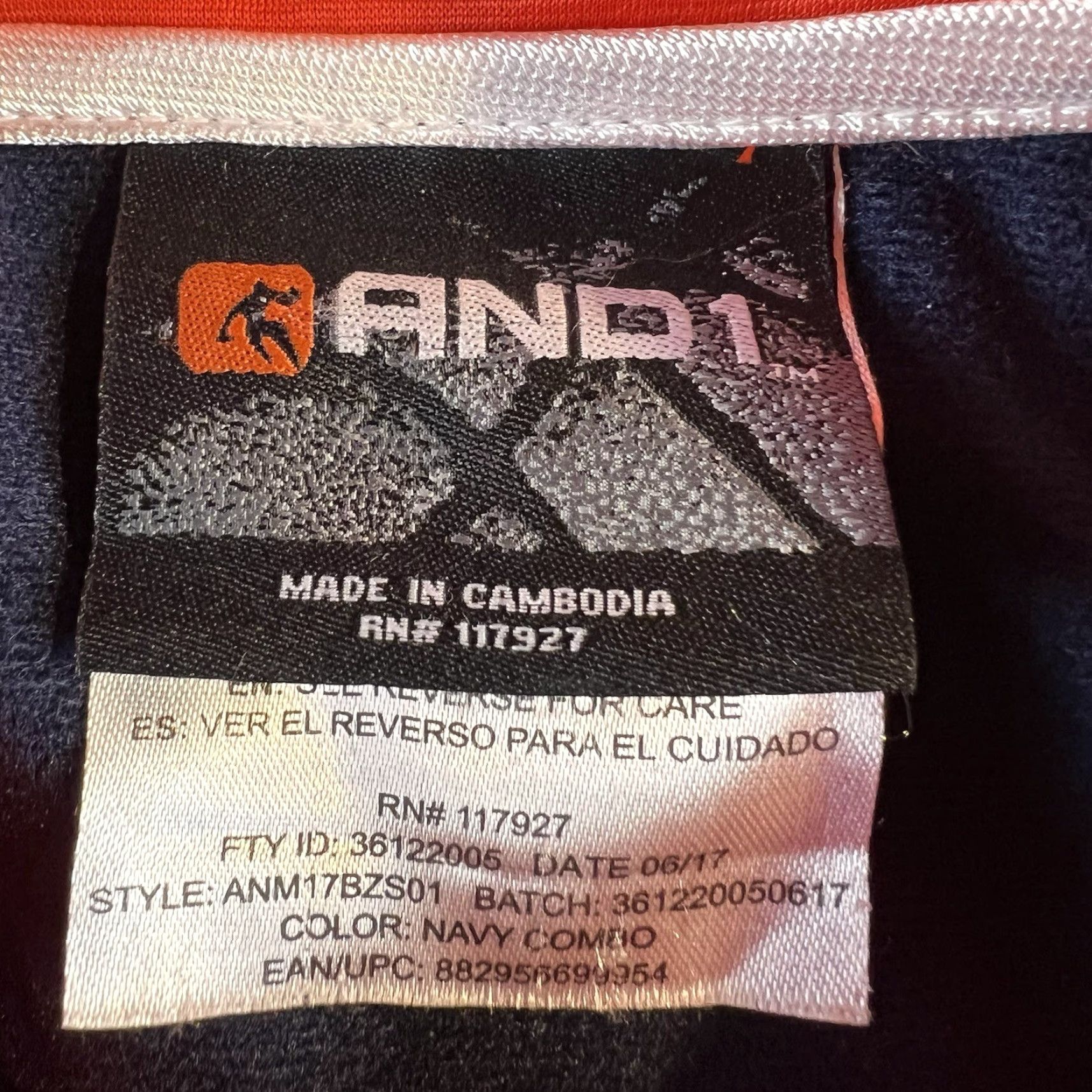 Vintage AND1 Jacket Mens XL Blue Orange Full Zip Track Jacket Basketball Warm Up Training Size US M / EU 48-50 / 2 - 3 Thumbnail