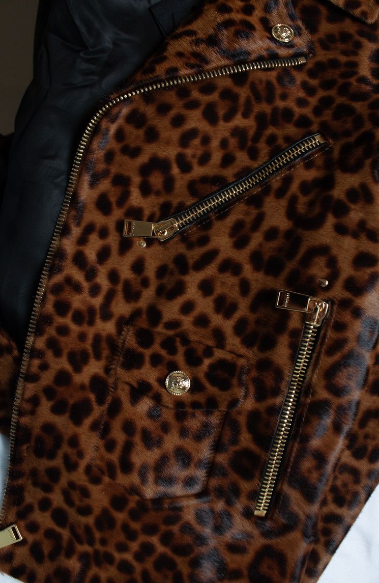 Versace Versace, Ponyskin leopard biker jacket FW24 Size US S / EU 44-46 / 1 - 7 Thumbnail