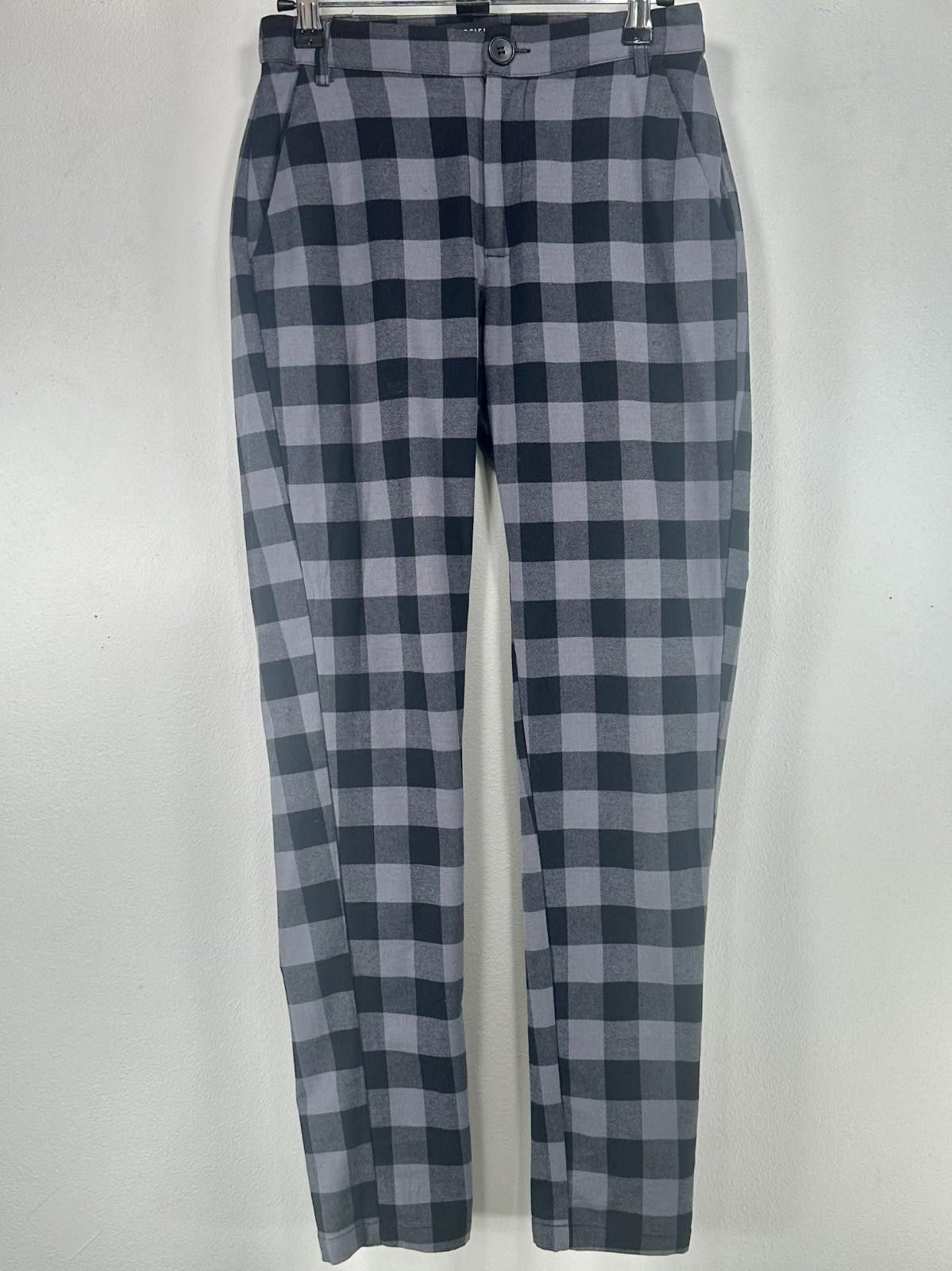 Dangerfield Dangerfield Men's XS 26/28 Black Gray Checked Chinos Size US 28 / EU 44 - 1 Thumbnail