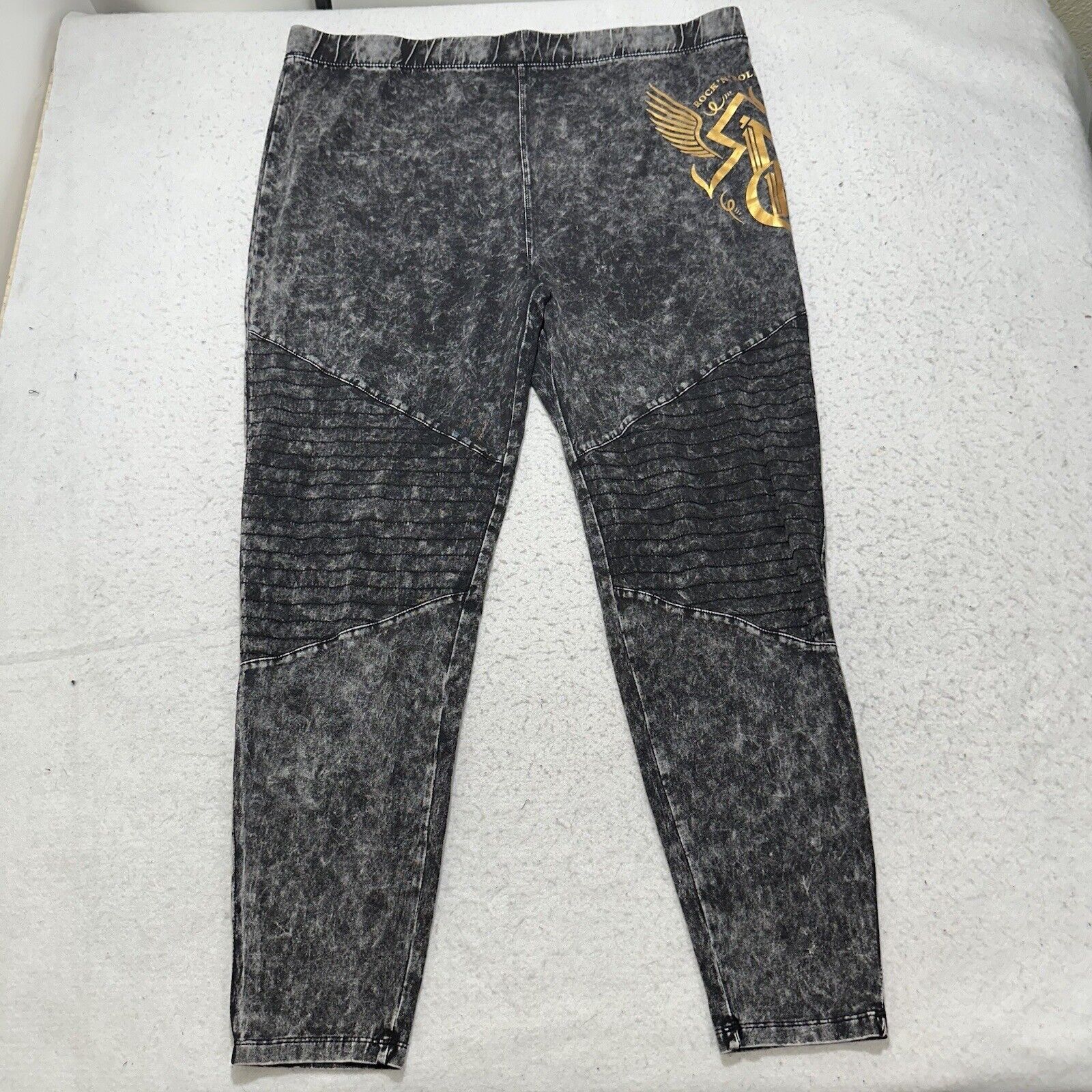Disney Disney Parks XXL Rock 'n' Roller Coaster Leggings Pants Size 40" / US 18 - 1 Thumbnail