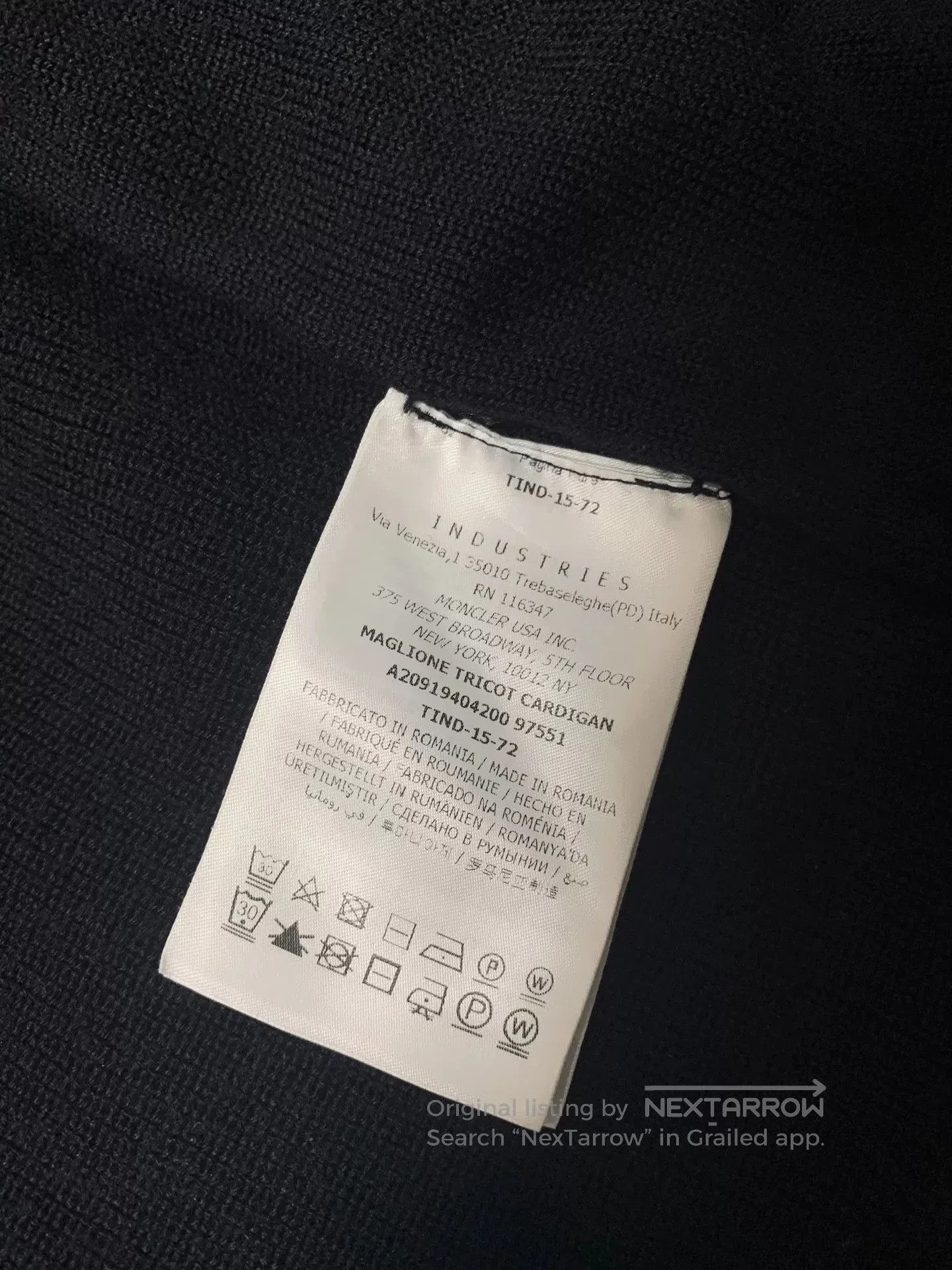 Moncler Moncler Black Label Wool Nylon Sweatshirt. Size US M / EU 48-50 / 2 - 5 Thumbnail