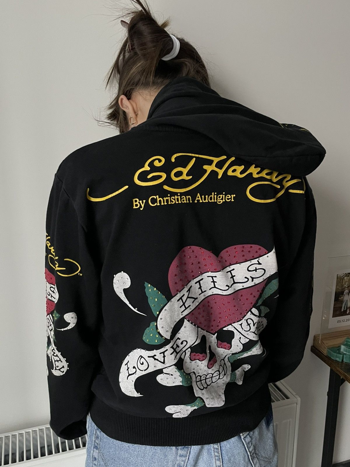Ed Hardy Vintage Ed Hardy Y2K Strass Tiger 00’s Zip Hoodie Black Size S / US 4 / IT 40 - 1 Thumbnail