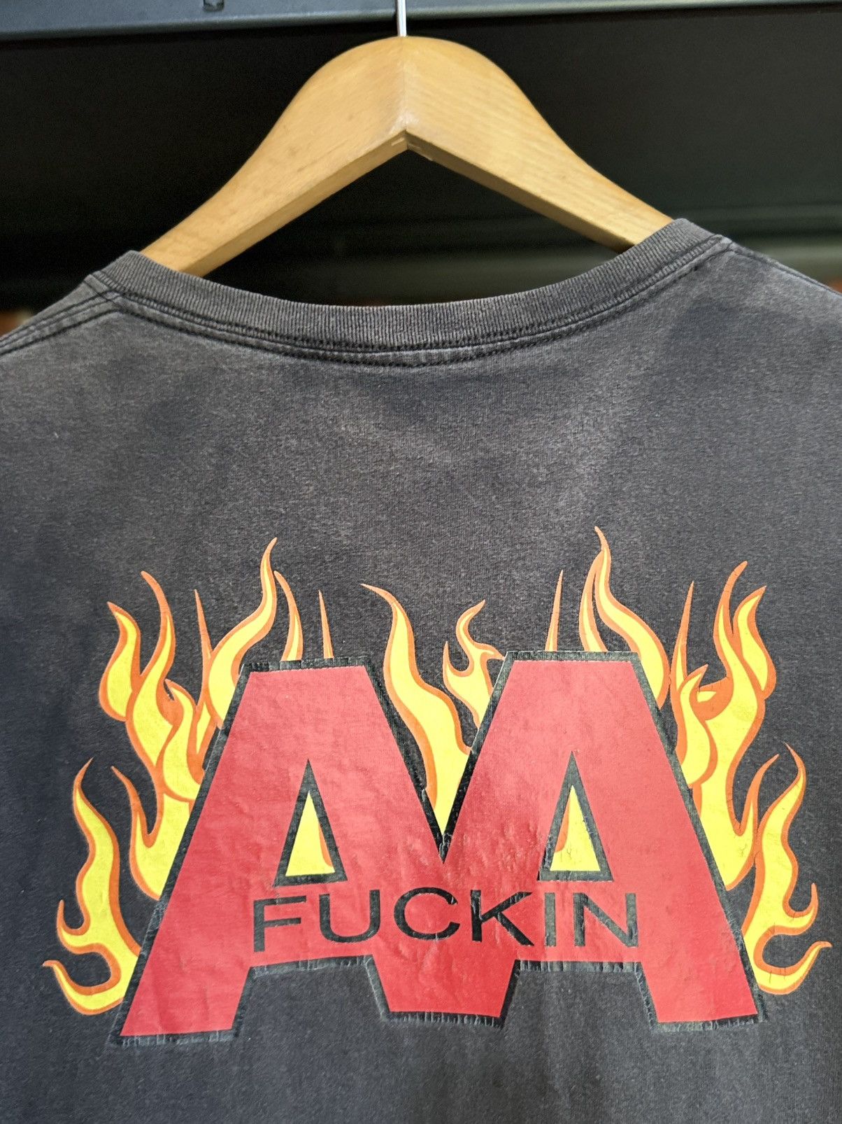 Hook-Ups 🔥Thrashed Vintage Double A FUCKIN Flame Skateboard Hip Hop Size US XXL / EU 58 / 5 - 6 Thumbnail