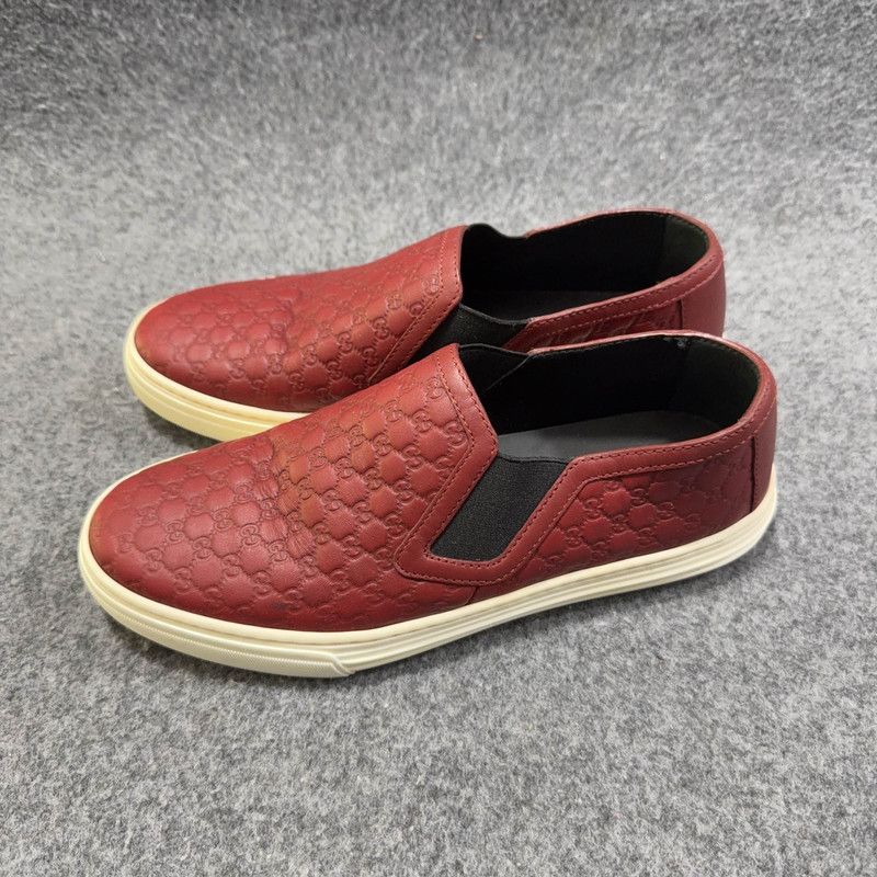 Gucci Red Logo Slip-On Casual Shoes 0079