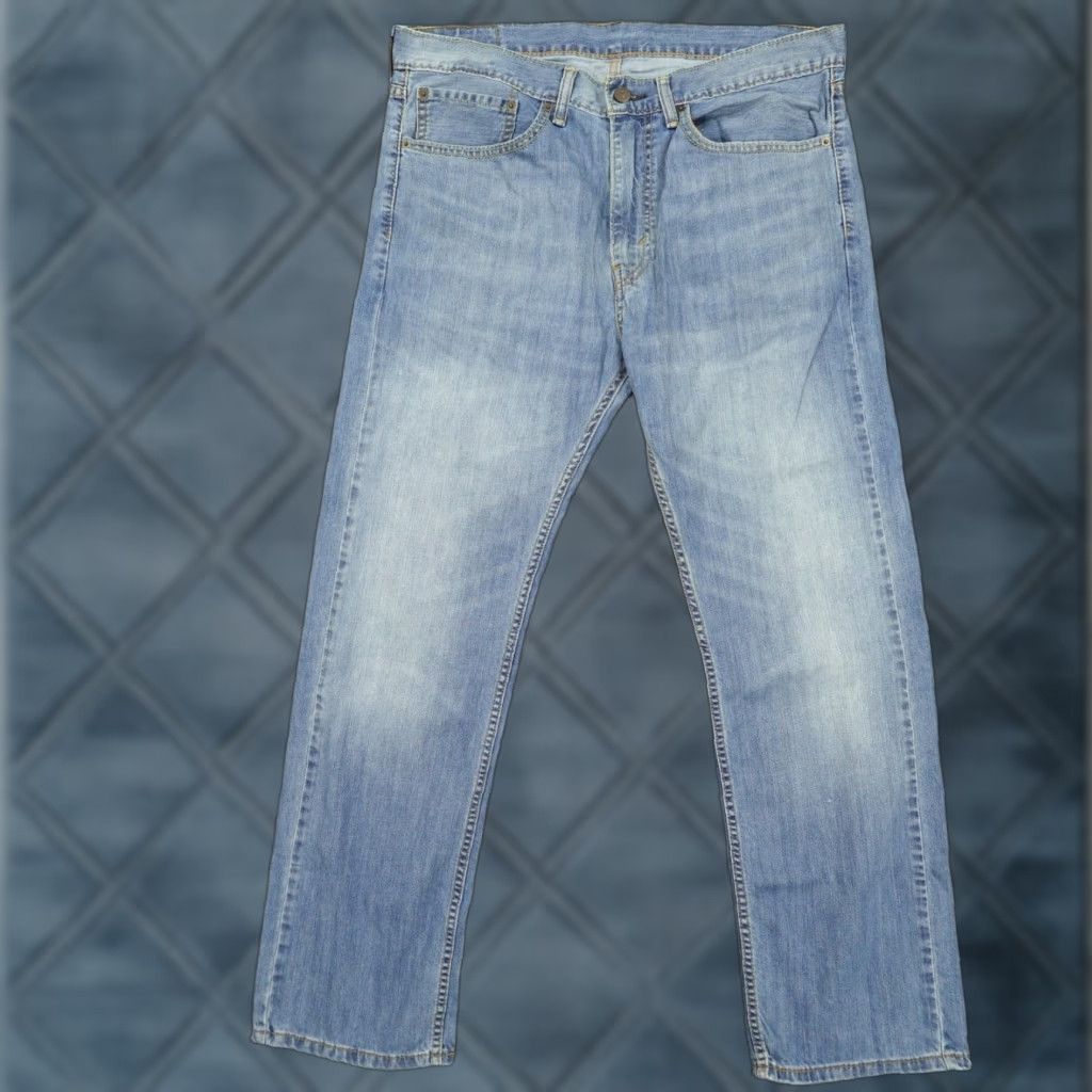 Levi's Levi's 505 Jeans Mens 36x30 Blue Regular Fit Straight Leg 100% Cotton Size US 36 / EU 52 - 1 Thumbnail