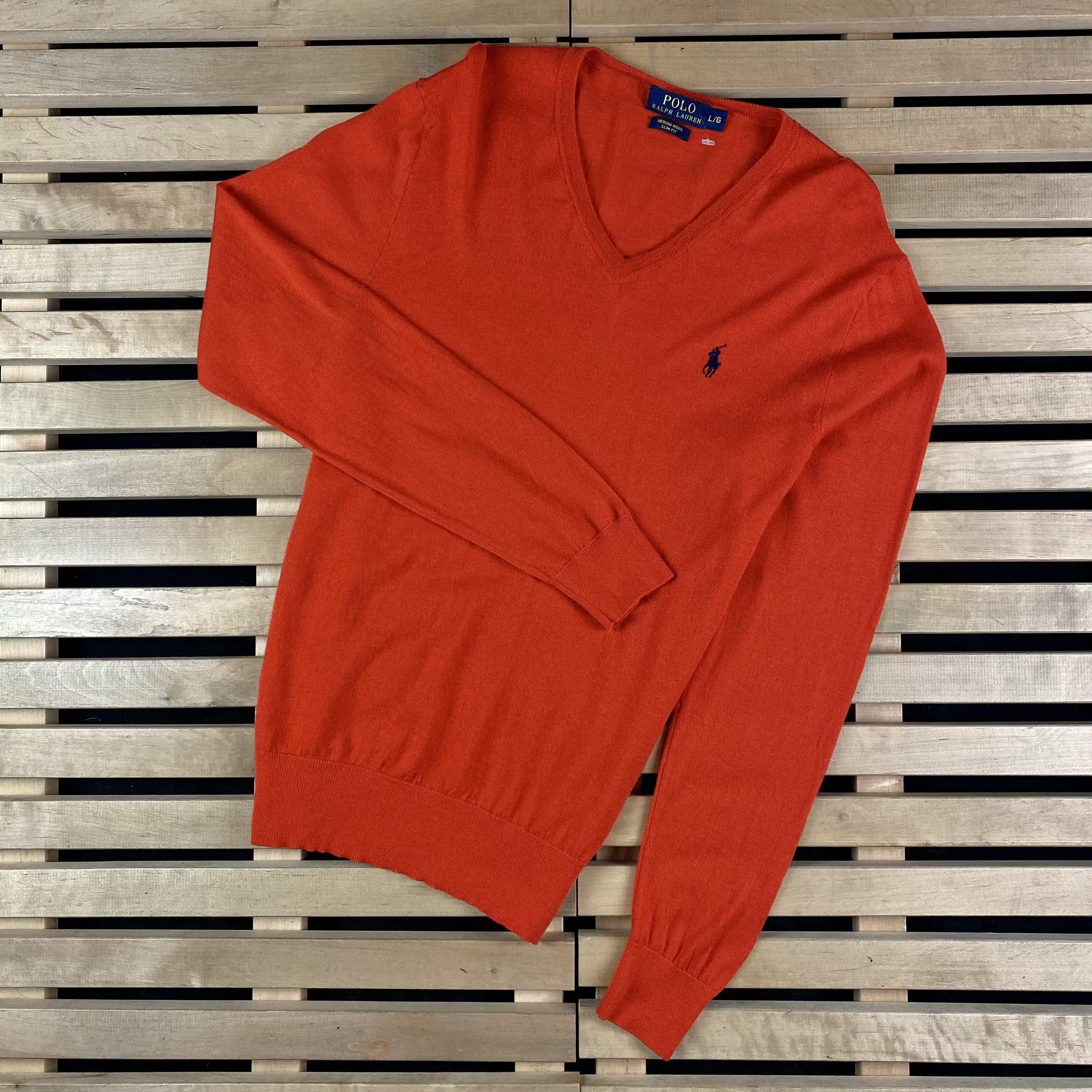 Polo Ralph Lauren × Ralph Lauren Mens Merino Wool Sweater Pullover Polo Ralph Lauren Size L Size US L / EU 52-54 / 3 - 1 Thumbnail