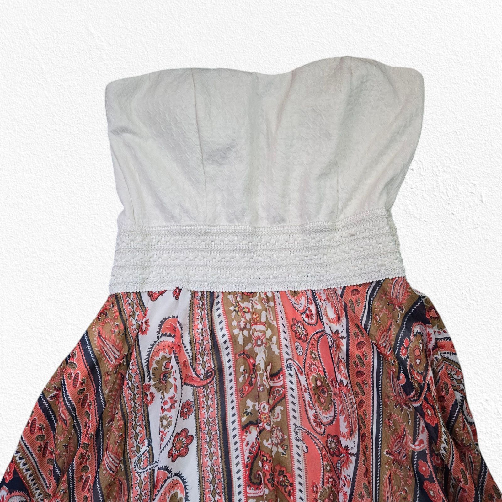 Other Paisley Strapless Boho High Low Dress Size Medium Size M / US 6-8 / IT 42-44 - 2 Thumbnail