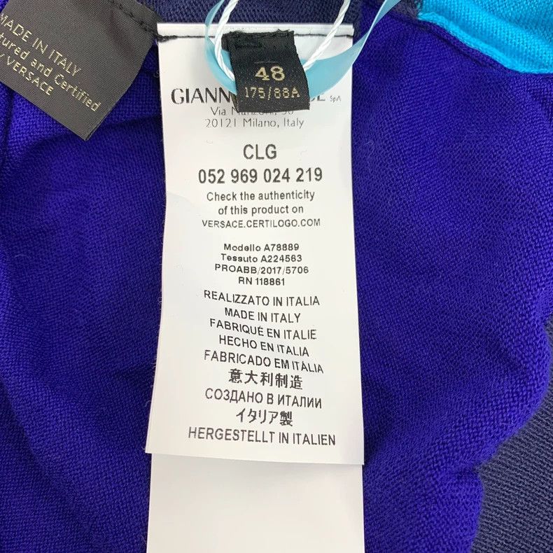 Versace Versace Color-blocked Medusa avatar intarsia cotton crew n Size US M / EU 48-50 / 2 - 8 Thumbnail