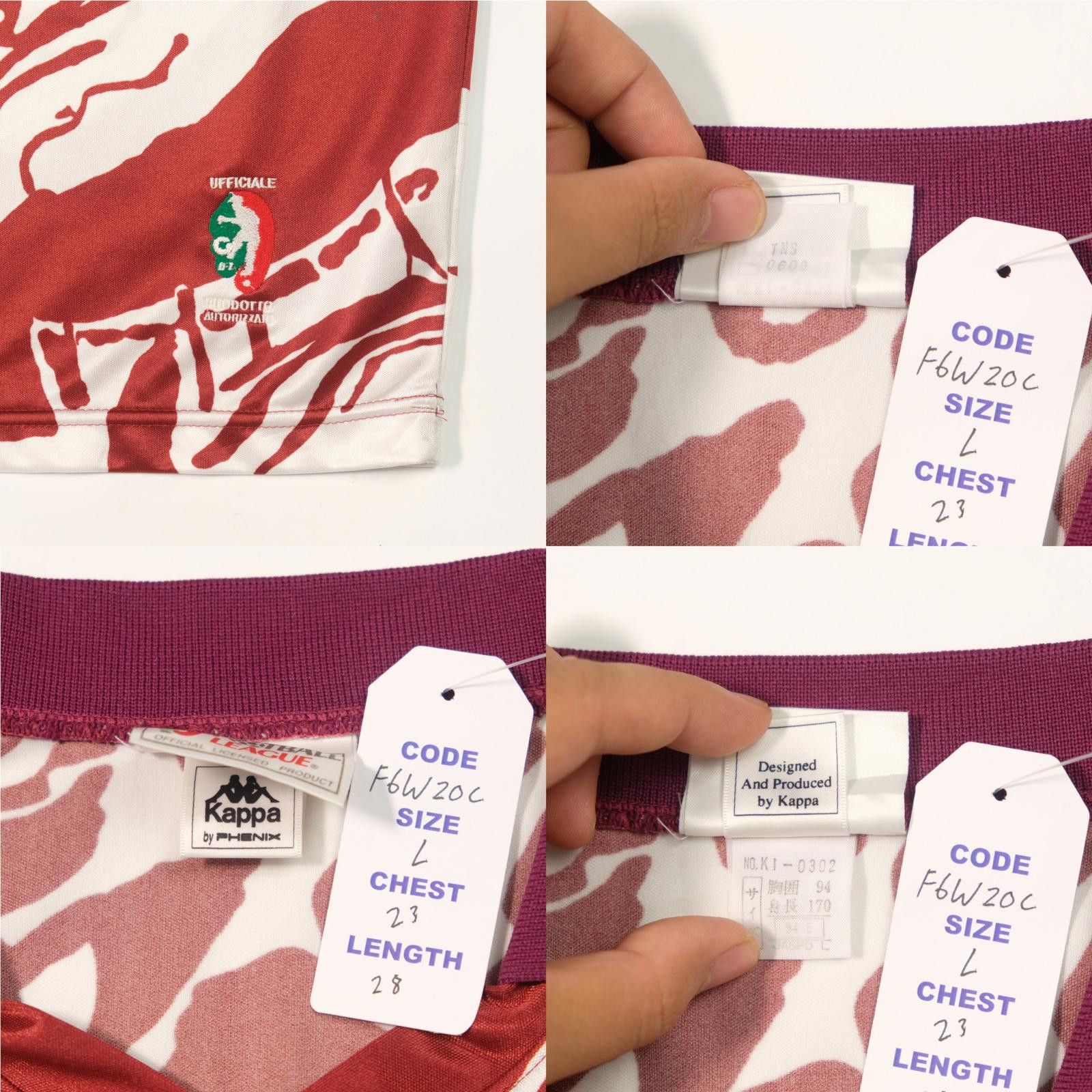 Kappa 2008 Torino Training Shirt (L) Size US L / EU 52-54 / 3 - 5 Thumbnail