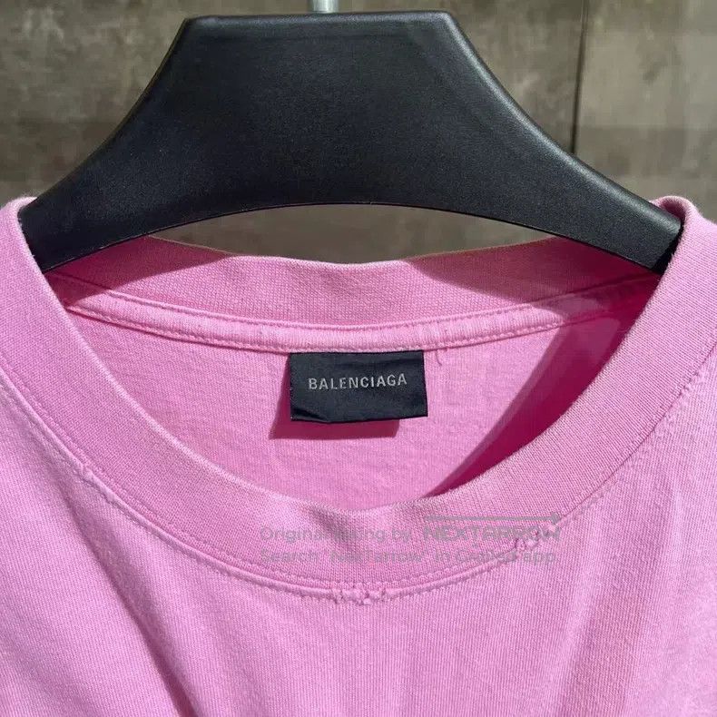 Balenciaga Balenciaga Pink Graffiti Tee Size US L / EU 52-54 / 3 - 4 Thumbnail