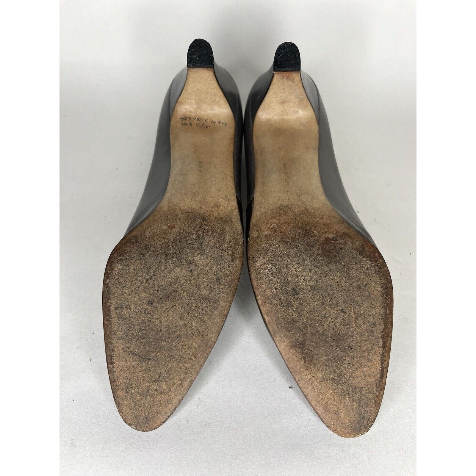 Salvatore Ferragamo Salvatore Ferragamo Gray Leather Green Dress Heels Women’s S Size US 10 / IT 40 - 7 Thumbnail