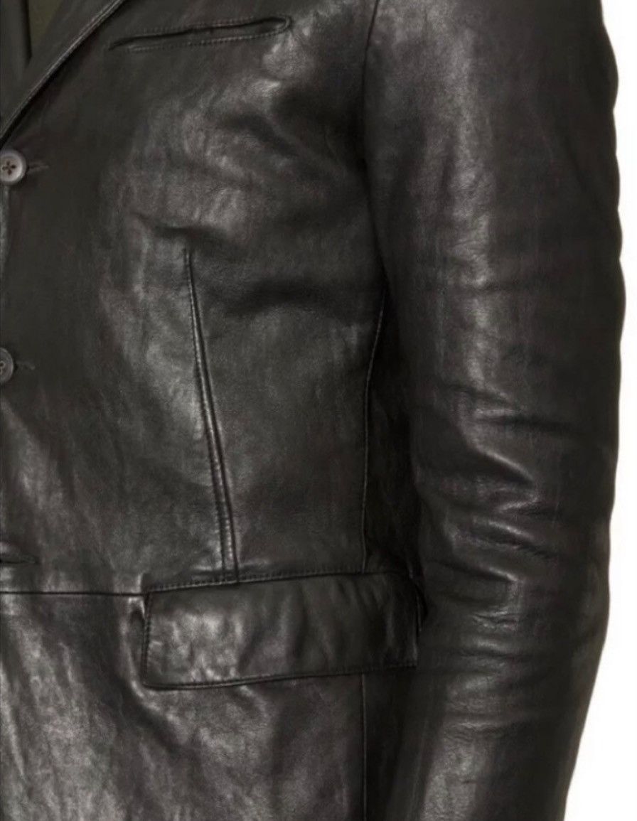 John Varvatos Peak lapel leather jacket EU 58 USA 48 Size US XXL / EU 58 / 5 - 5 Thumbnail
