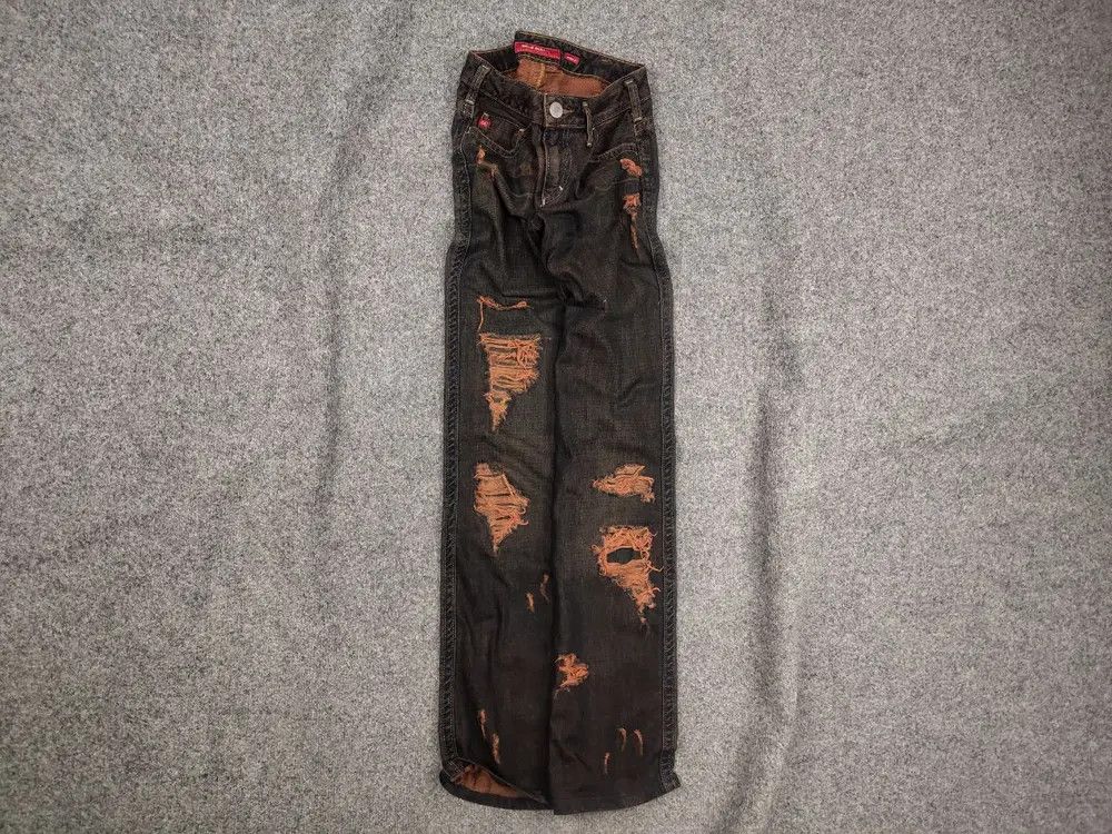 Vintage MIss Sixty Mary J Distressed Tapered Denim Jeans