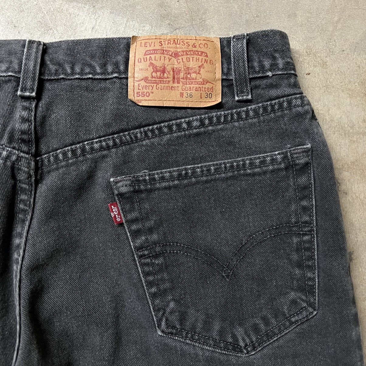 Levi's × Levi's Vintage Clothing × Vintage Vintage Levi’s 550 High-Waisted BLACK Denim Jeans Size US 36 / EU 52 - 2 Thumbnail