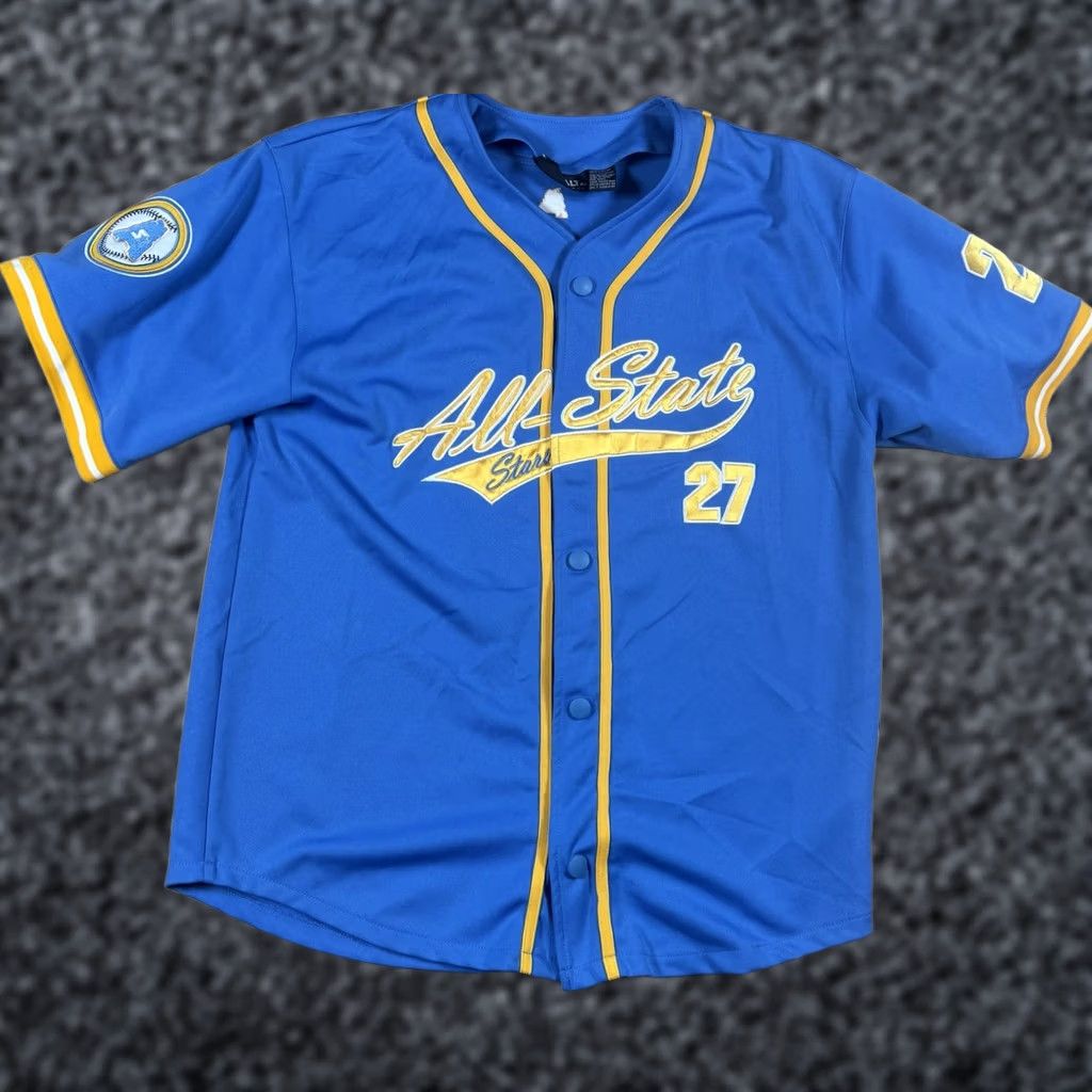Starter VTG Starter Baseball Jersey Mens M Blue All Star Stitched Stars Asphalt Legend Shirt Size US M / EU 48-50 / 2 - 1 Thumbnail