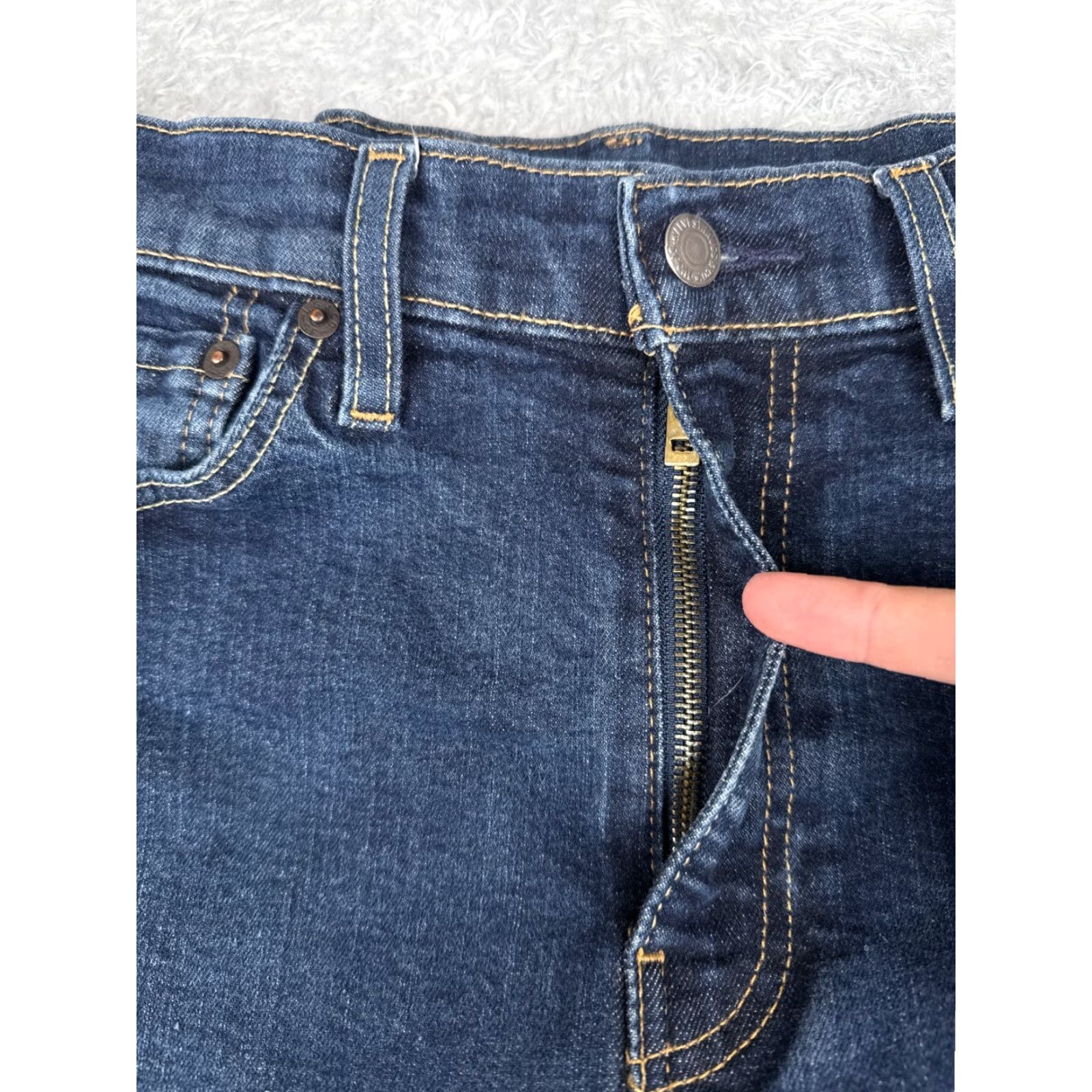 Levi's Levis Jeans Adult 32 Blue Denim Skinny 510 Premium Big E Dark Wash Cotton 30x29 Size US 32 / EU 48 - 5 Thumbnail